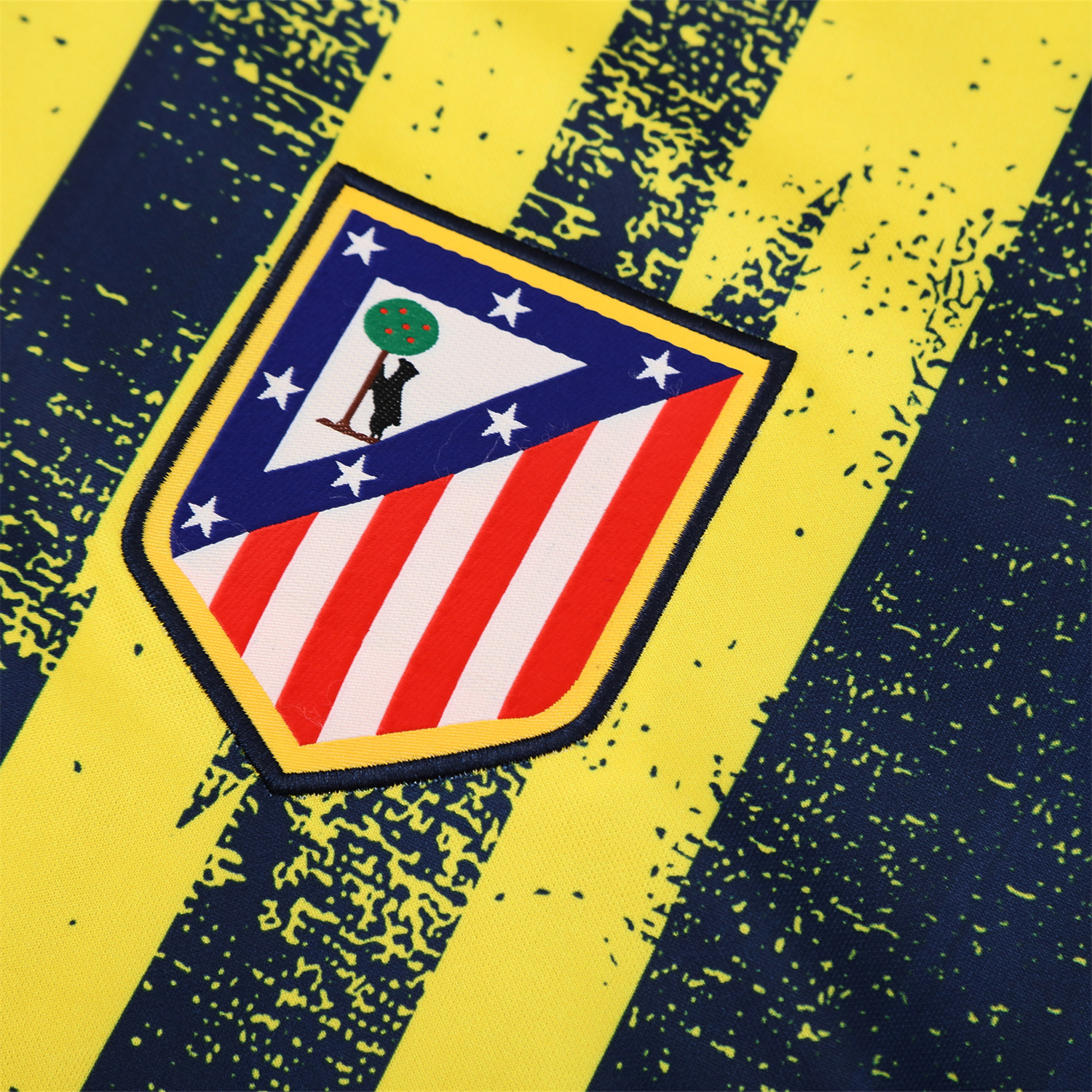 TKH-turbokithub-Atletico Madrid Short-Sleeve Training Set - Blue Yellow Top & Blue Shorts