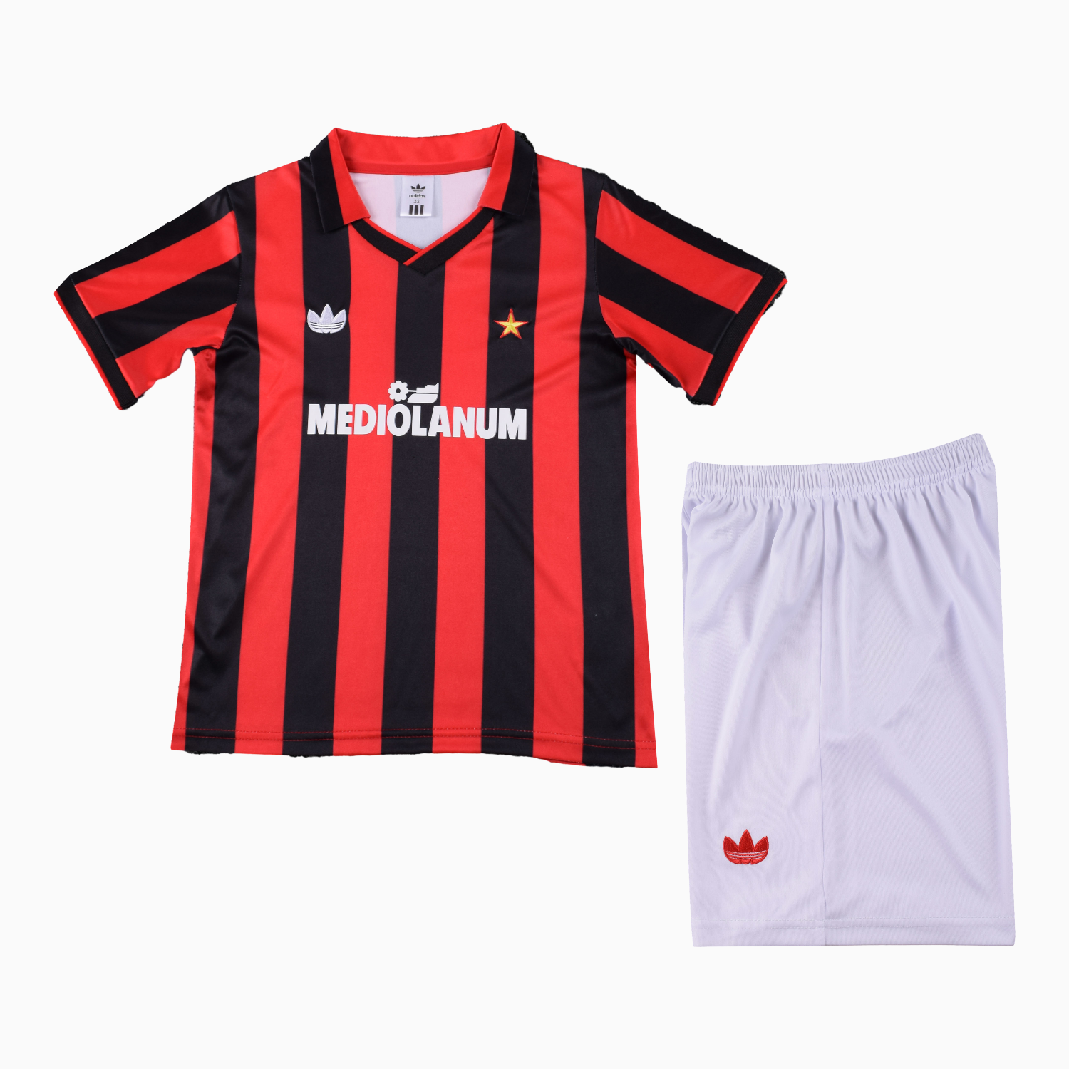 TKH-turbokithub-Retro AC Milan 1990-91 Home Kids Kit