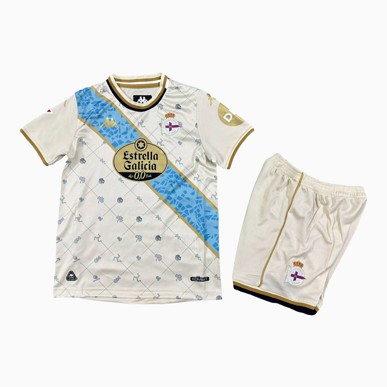 TKH-turbokithub-Deportivo de La Coruña 25-26 Third White Kids Kit
