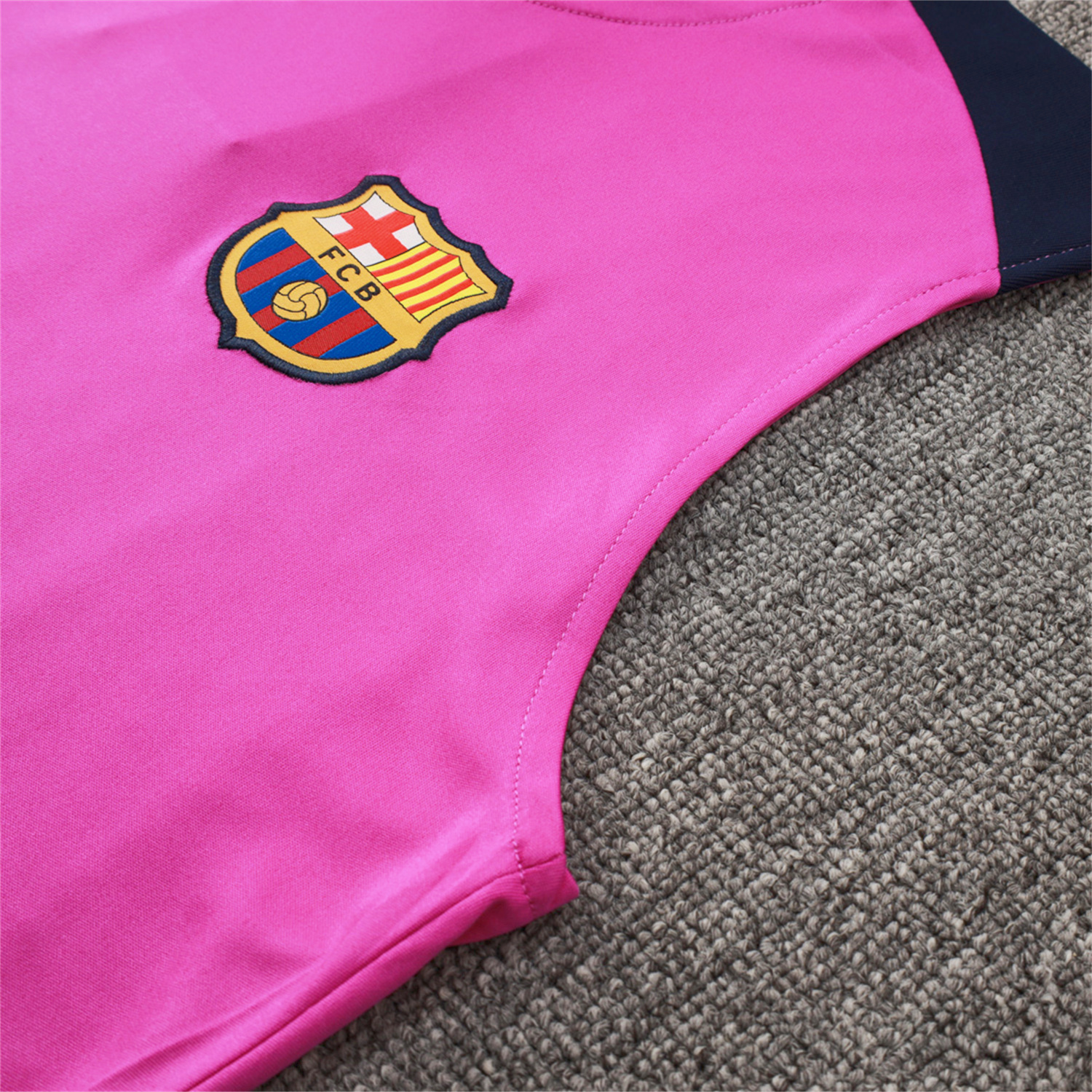 TKH-turbokithub-Barcelona 25-26 Vest Training Set - Purple Pink Vest and Black Shorts