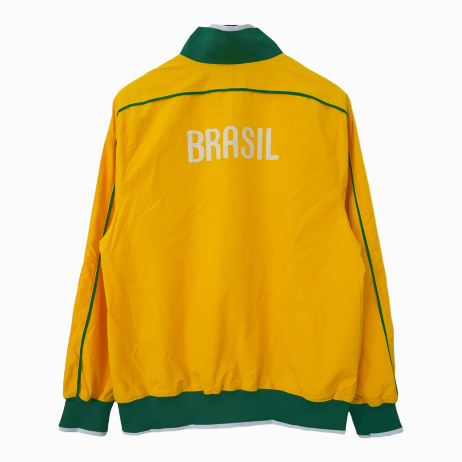 TKH-turbokithub-Retro Brazil 2010-11 Home Windbreaker Jacket - Yellow Green