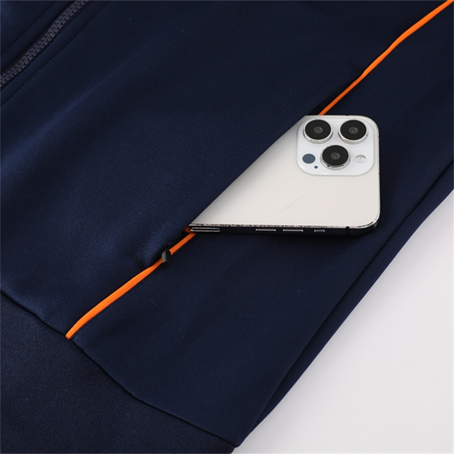 TKH-turbokithub-Real Madrid 25-26 Jacket Training Tracksuit - Royal Blue Jackets & Pants with Orange Lines