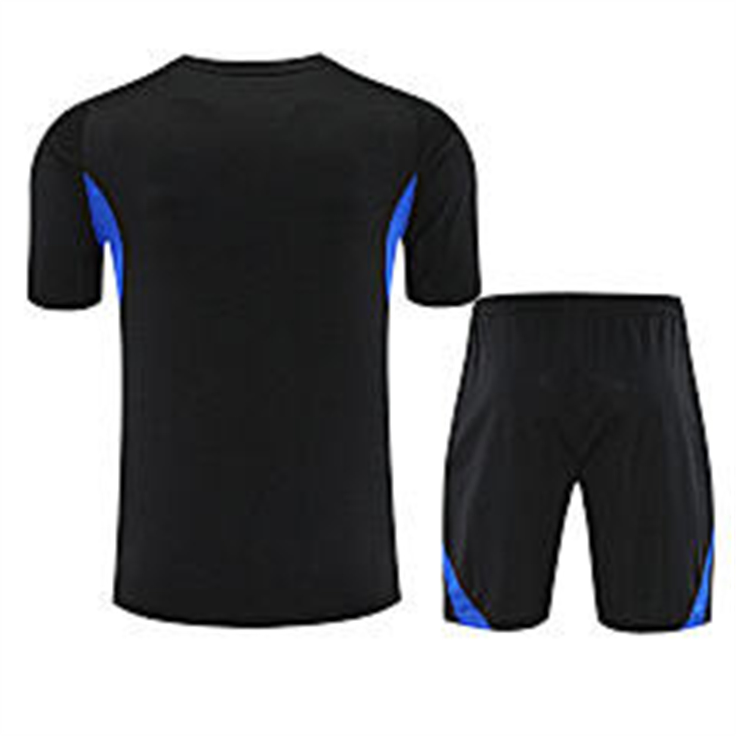 TKH-turbokithub-Manchester United 25-26 Short-Sleeve Training Set - Yellow Lines Black Top & Black Shorts