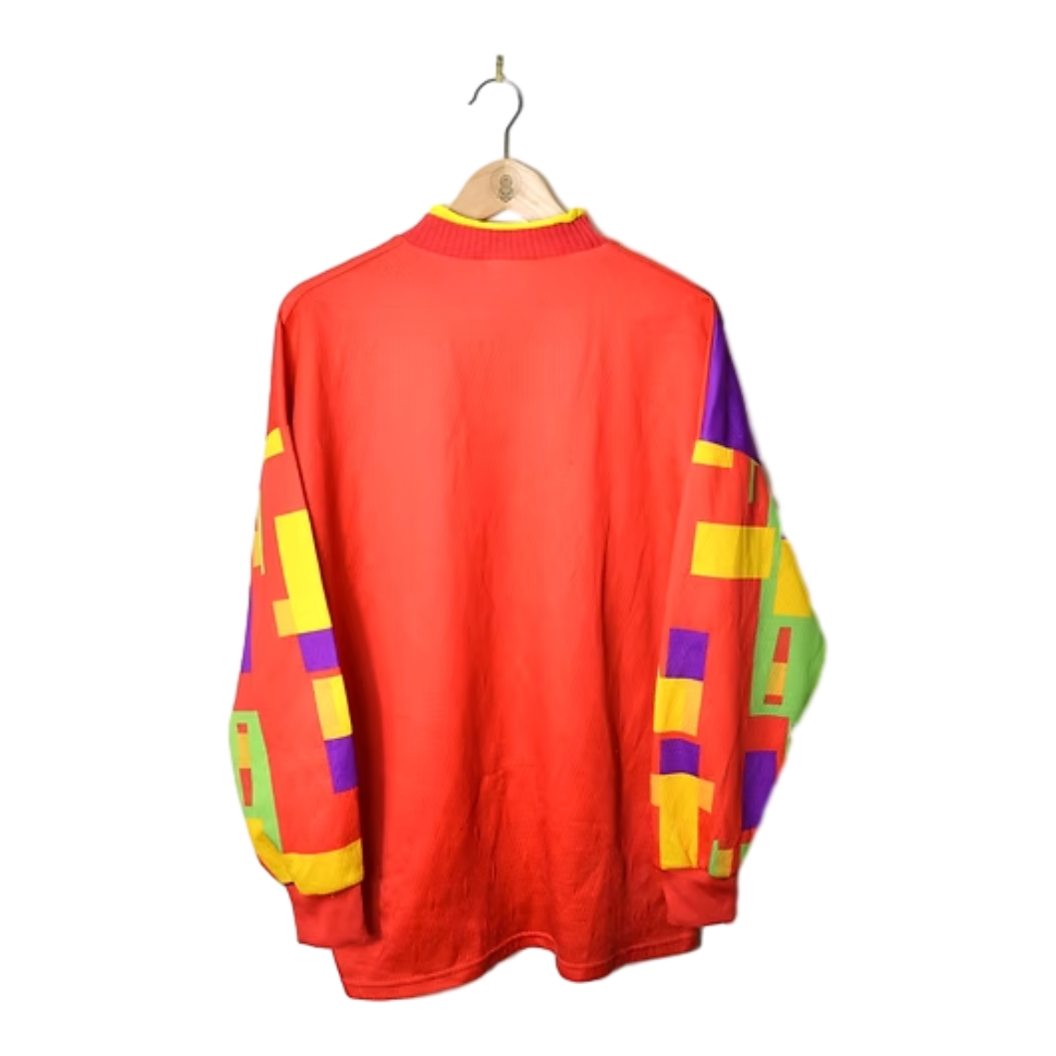 TKH-turbokithub-Retro England 1996 Red Goalkeeper Long Sleeve Jersey