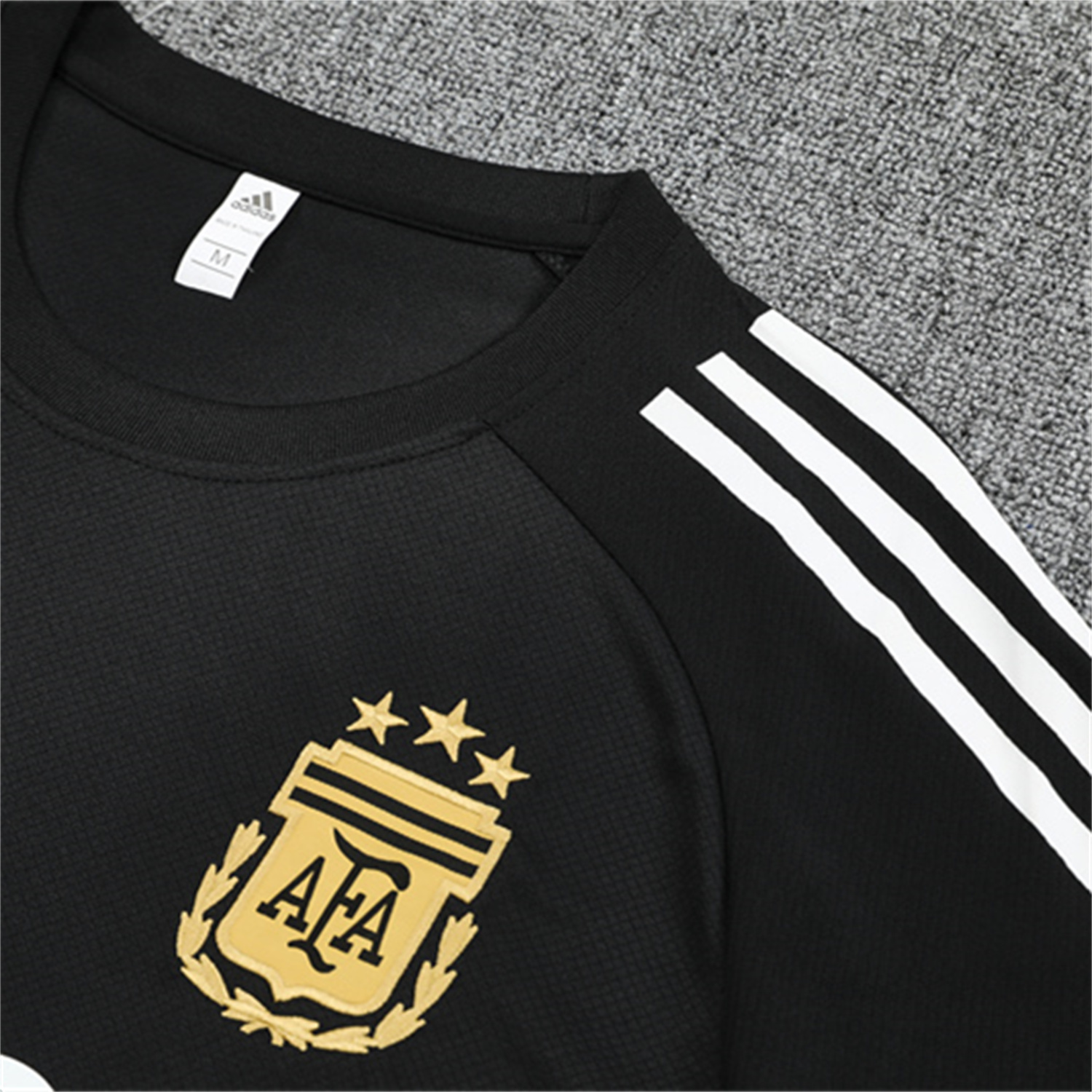 TKH-turbokithub-Argentina 25-26 Kids Pre-Match Short-Sleeve Training Set - Black Top & Shorts