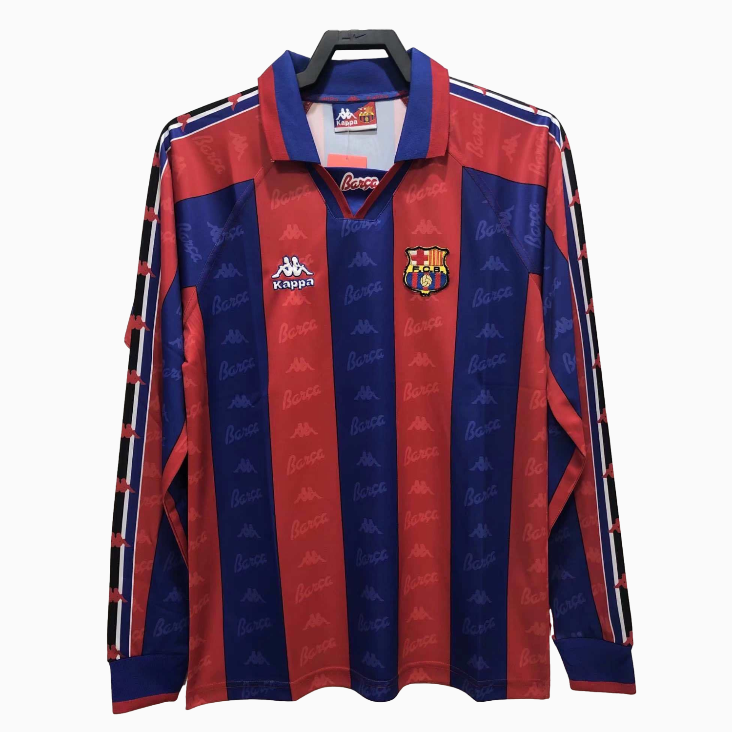 TKH-turbokithub-Retro Barcelona 96-97 Home Stadium Long Sleeve Jersey
