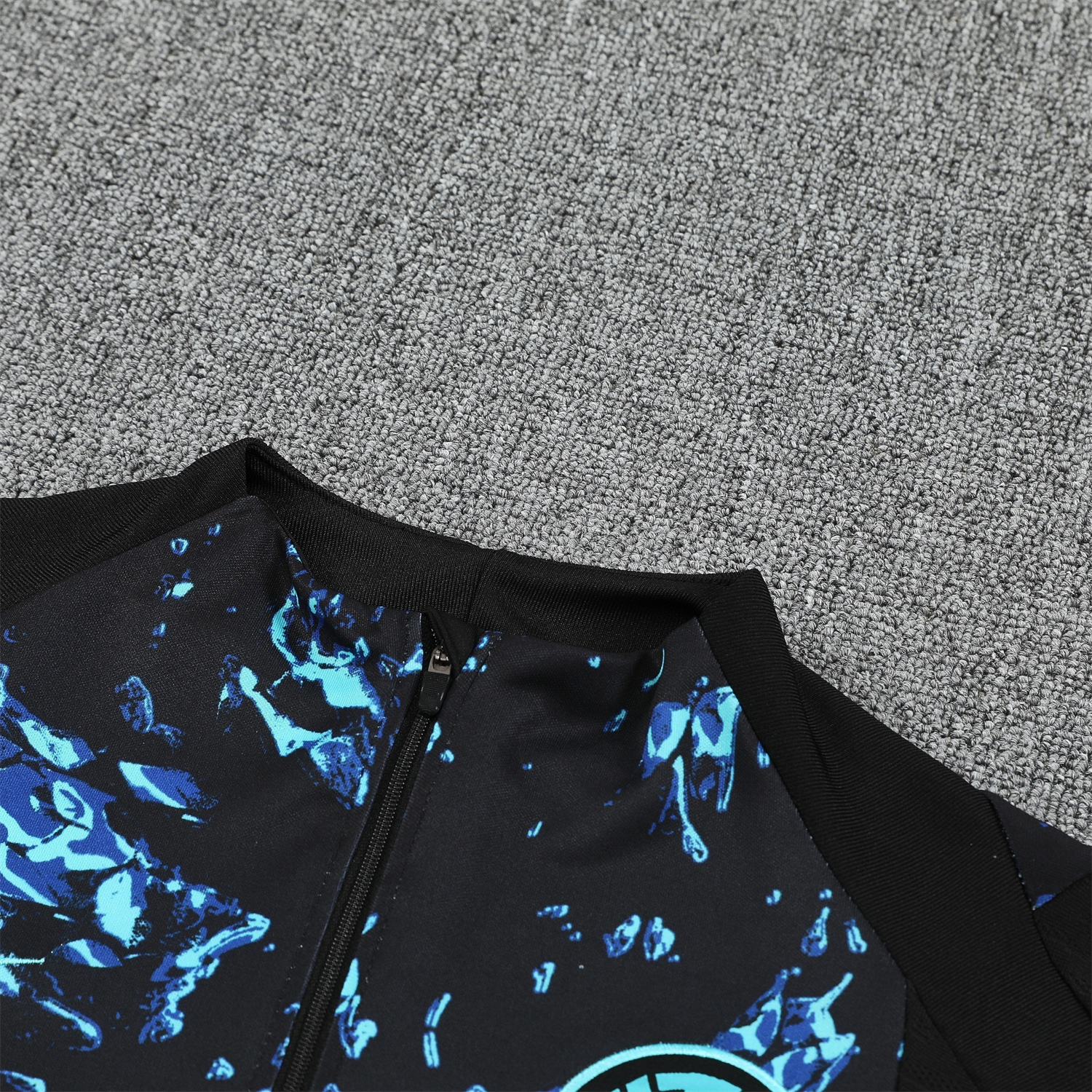 TKH-turbokithub-Inter Milan 25-26 Long Sleeve Training Set - Blue Dragon Scales Top & Black Pants