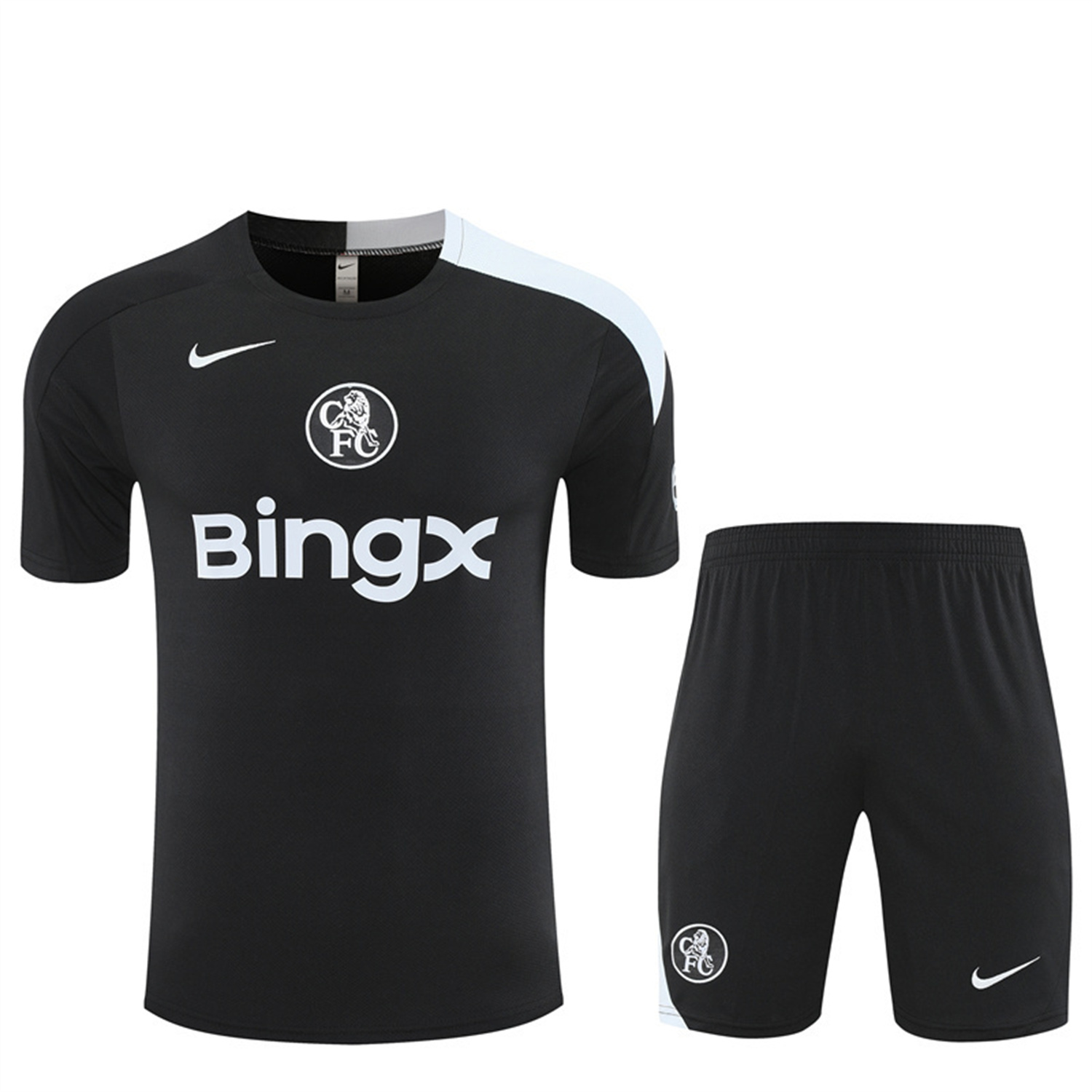 TKH-turbokithub-C.H.E.L.S.E.A 25-26 Short-Sleeve Training Set - Black Top & Black Shorts