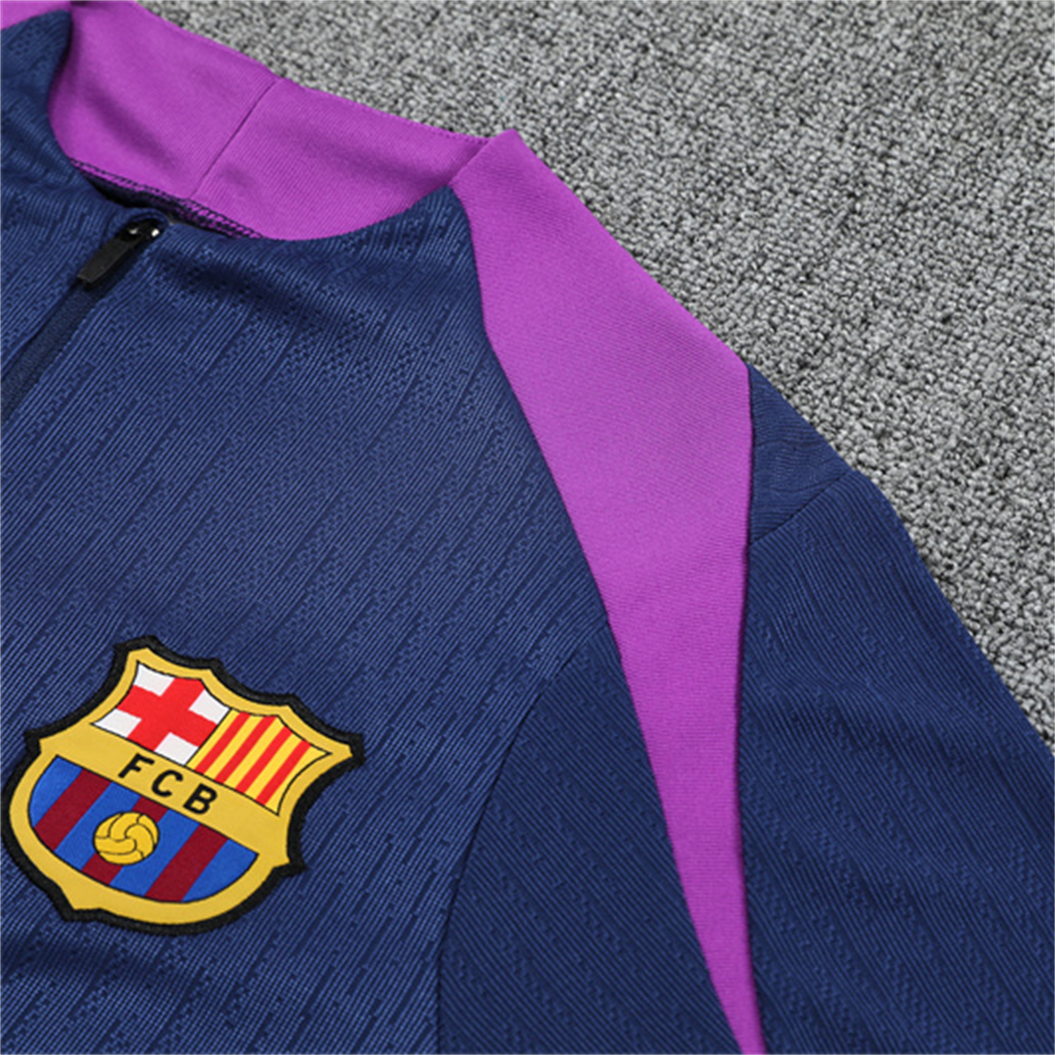 TKH-turbokithub-Barcelona 25-26 Kid Long Sleeves Training Set - Royal Blue Top & Royal Blue Pants