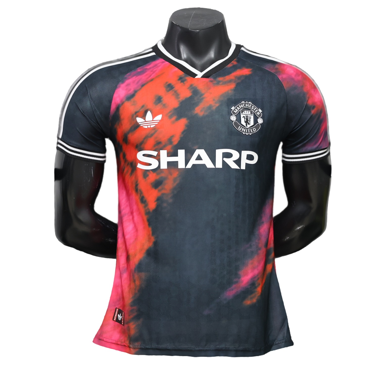 TKH-turbokithub-Manchester United 26-27 Retro Casual Style Black Pink Orange Special Jersey - Player Version
