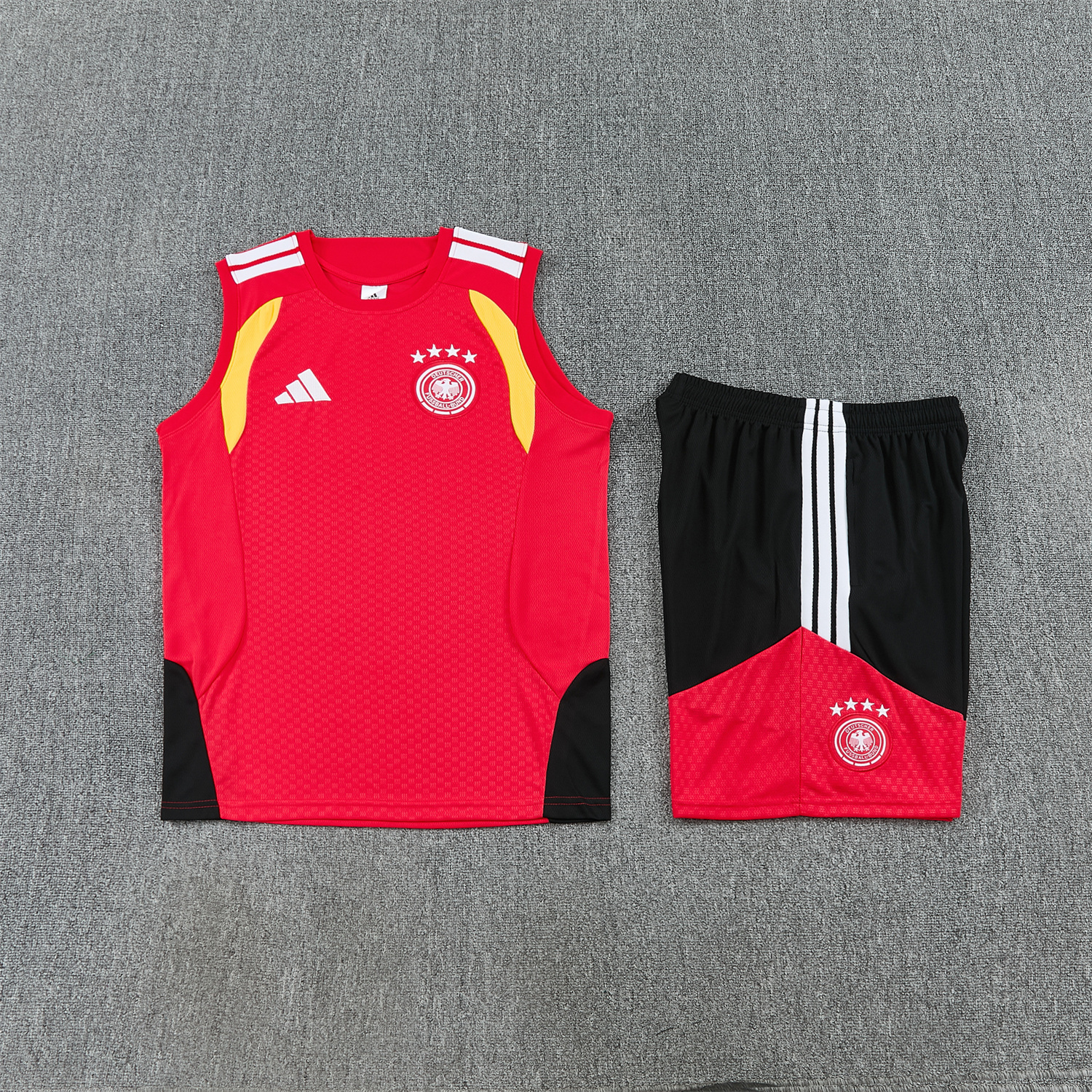 TKH-turbokithub-Germany 2026 Vest Training Set - Red Vest and Black Shorts