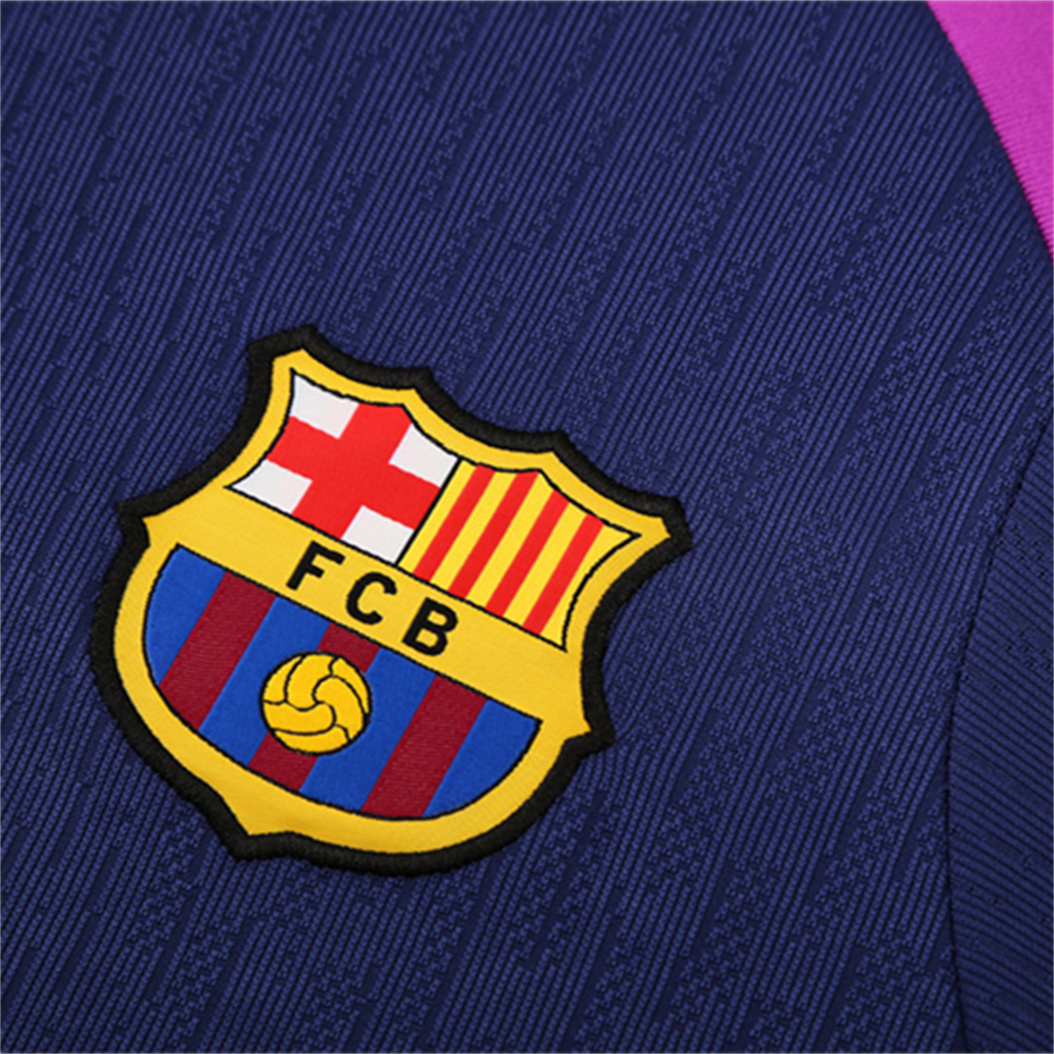 TKH-turbokithub-Barcelona 25-26 Kids Long Sleeve Training Set - Royal Blue Top Yellow Sponsor & Royal Blue Pants