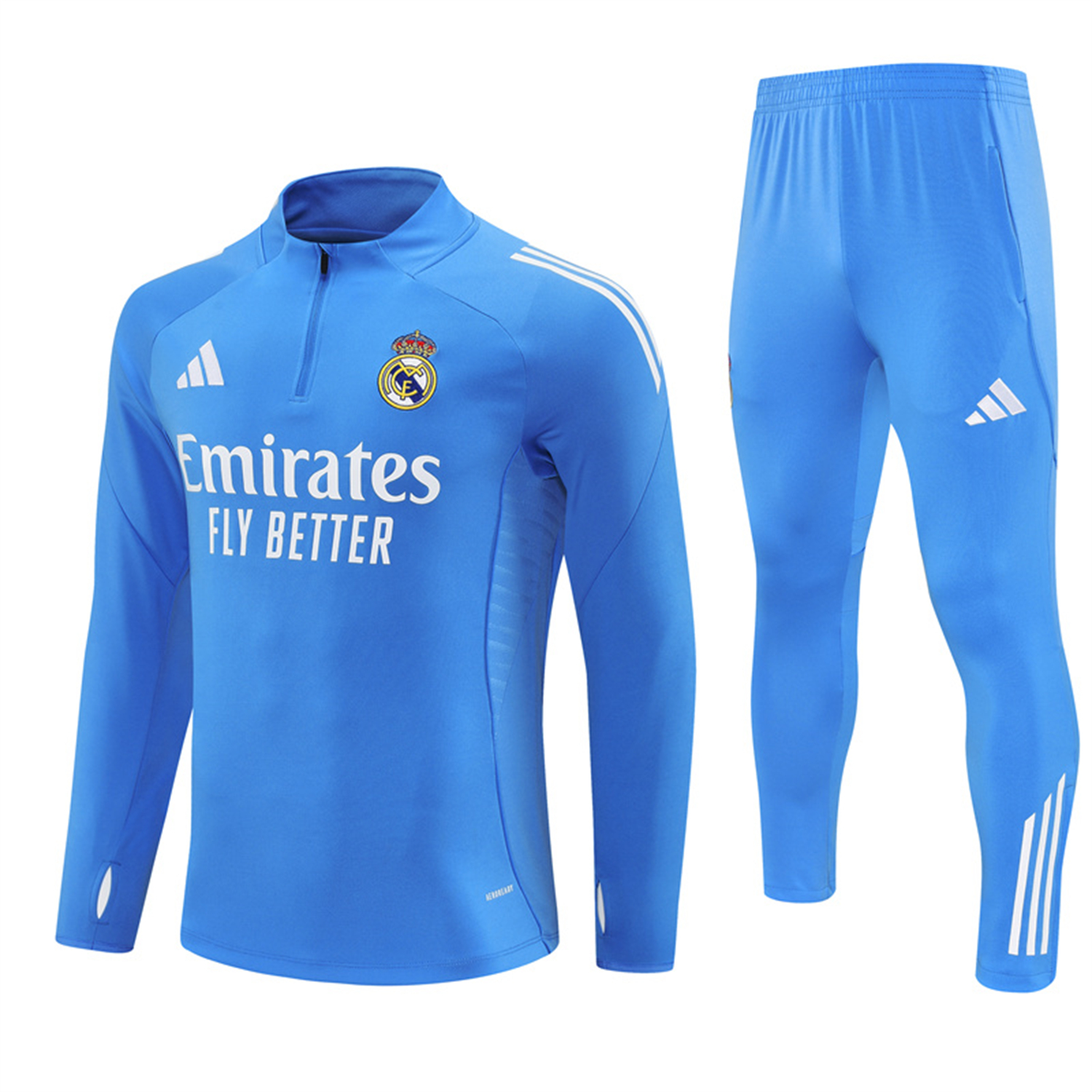 TKH-turbokithub-Real Madrid 25-26 Long Sleeve Training Set - Bright Blue Top & Pants