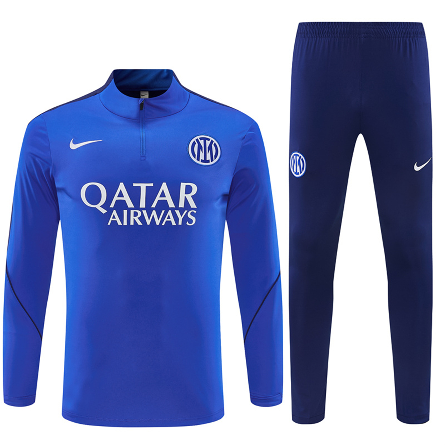 TKH-turbokithub-Inter Milan 26-27 Kids Long Sleeve Training Set - Blue Top & Royal Blue Pants