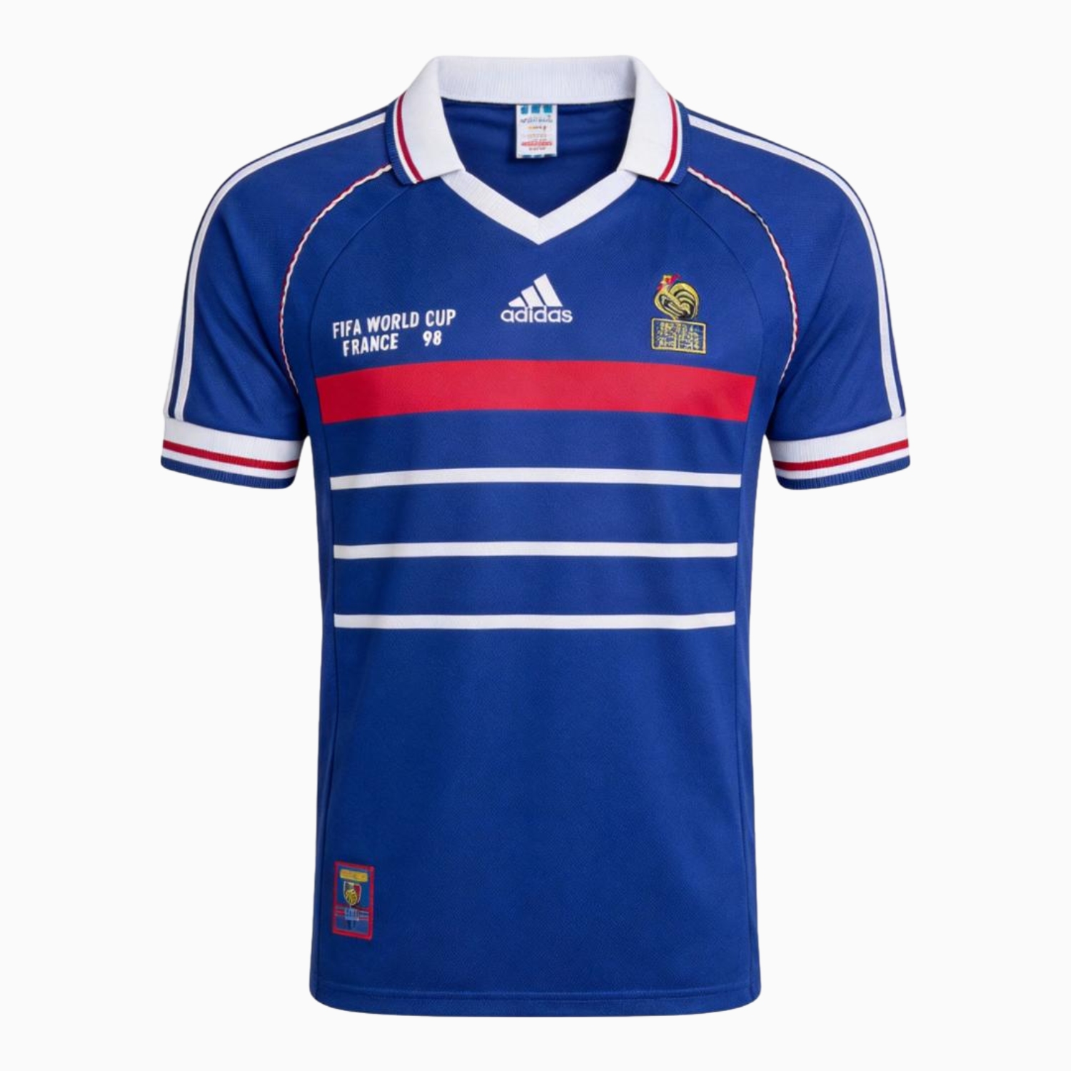 TKH-turbokithub-Retro France 1998 Home Stadium Jersey (with 1998 World Cup mark on right chest)