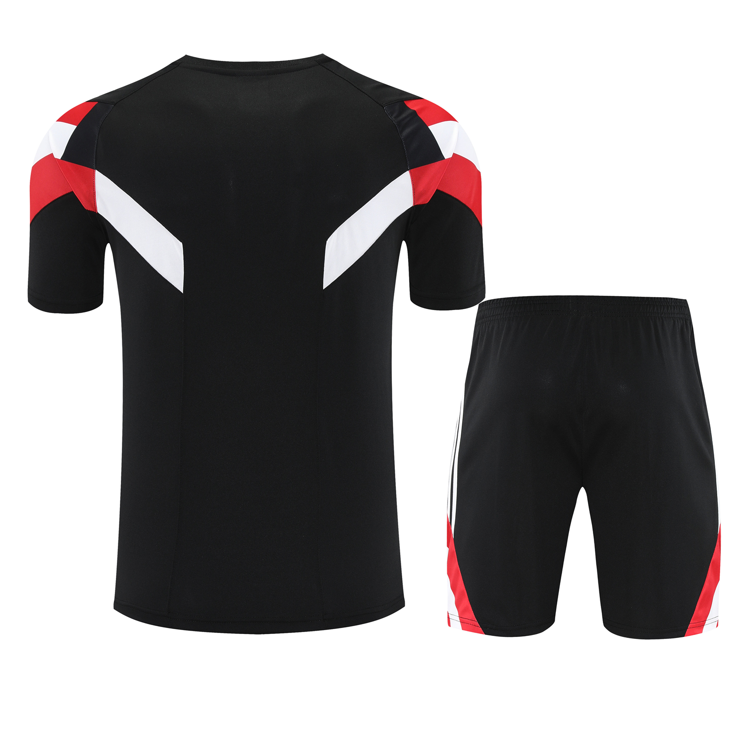 TKH-turbokithub-Manchester United 25-26 Short-Sleeve Training Set - Red Devil Black Top & Black Shorts