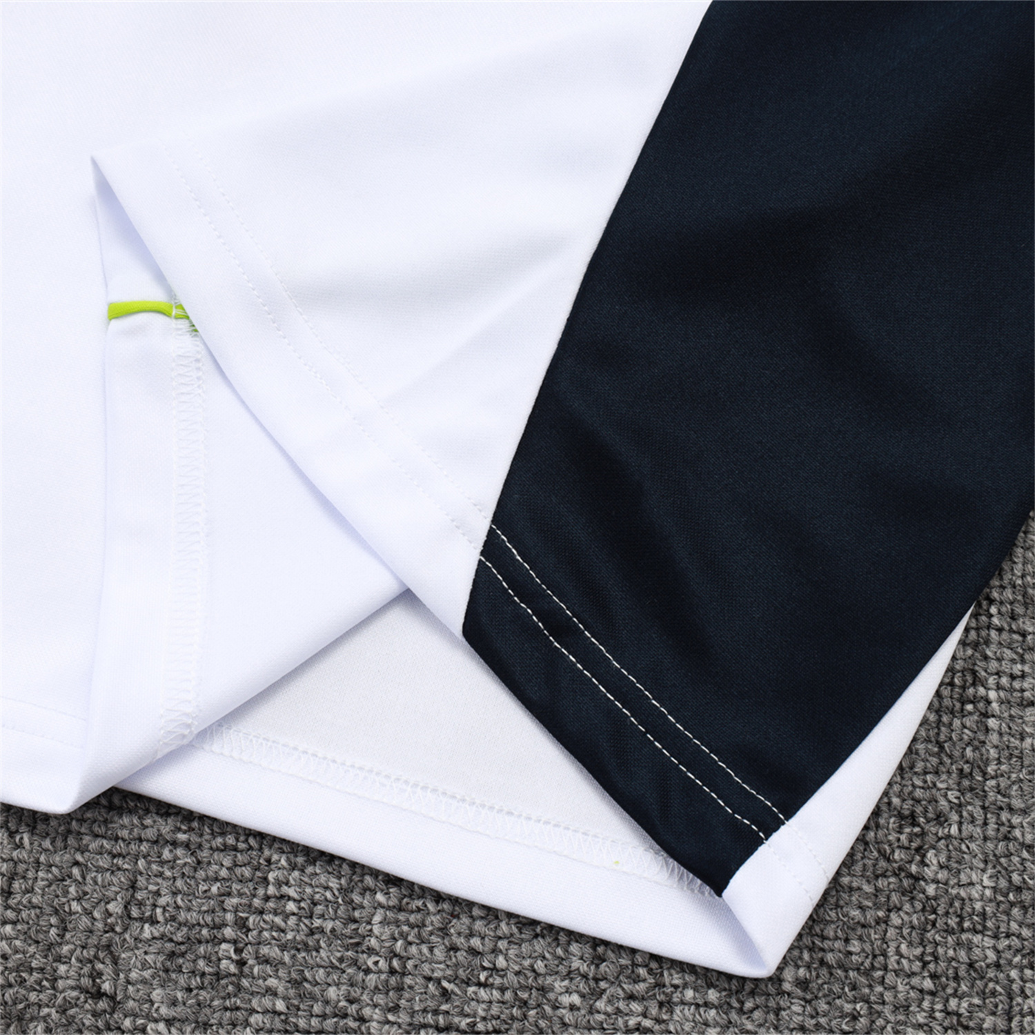 TKH-turbokithub-Real Madrid 25-26 Long Sleeve Training Set - White Urban Purist Style and Deep Blue Pants