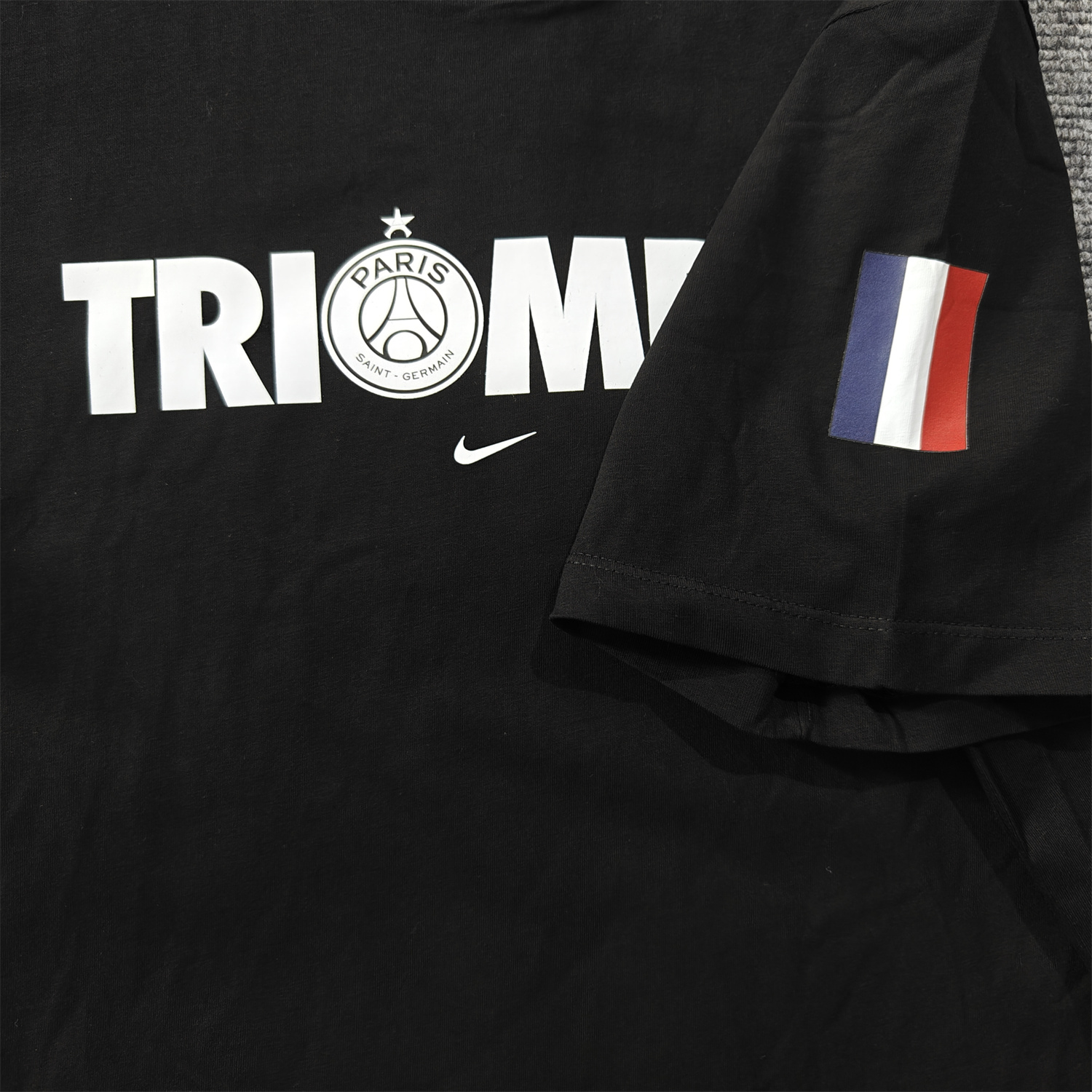 TKH-turbokithub-Paris Saint-Germain PSG 2025 Champions League Commemorative Black T-shirt