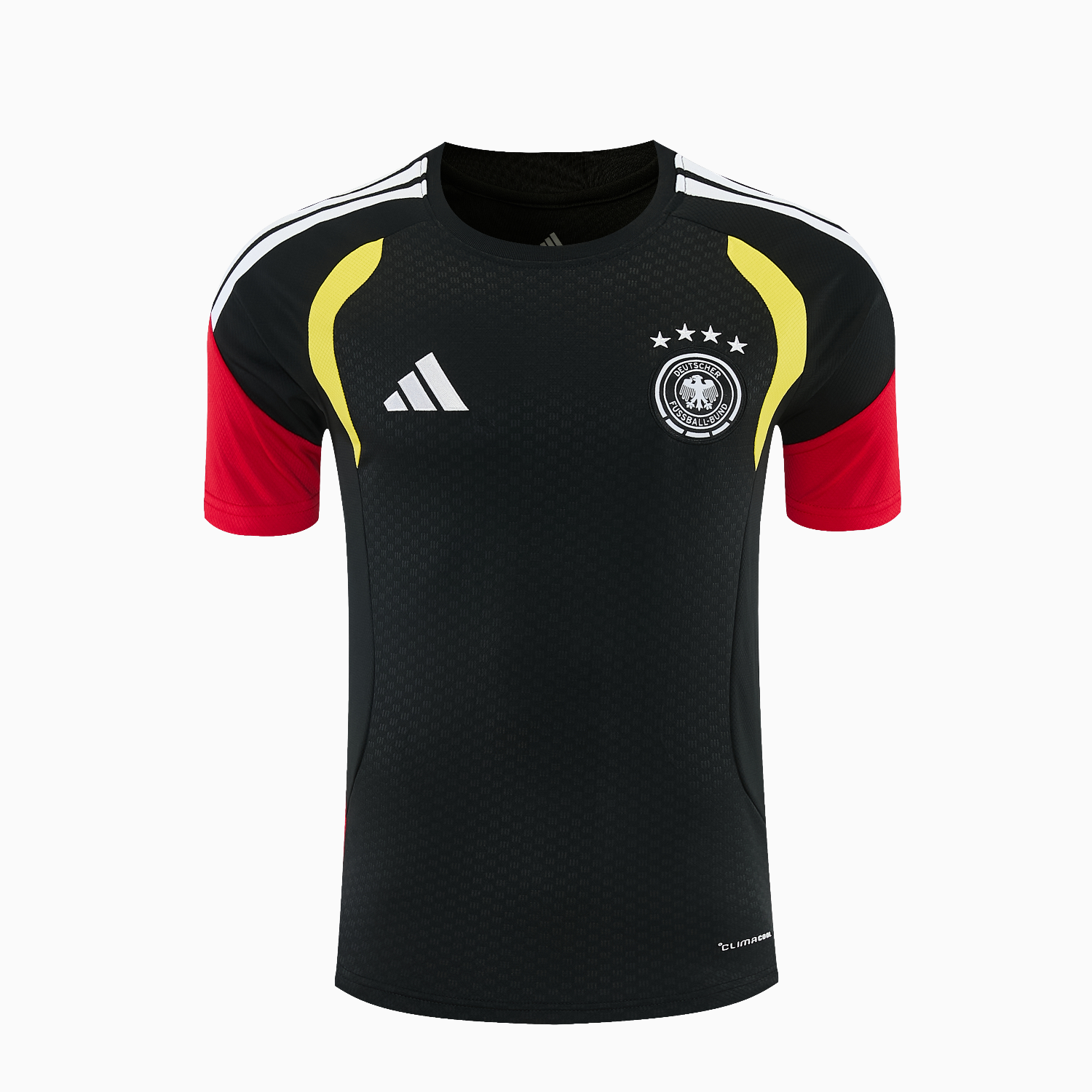 TKH-turbokithub-Germany 2026 Short-Sleeve Training Set - Black With Red Top & Black With Red Pants