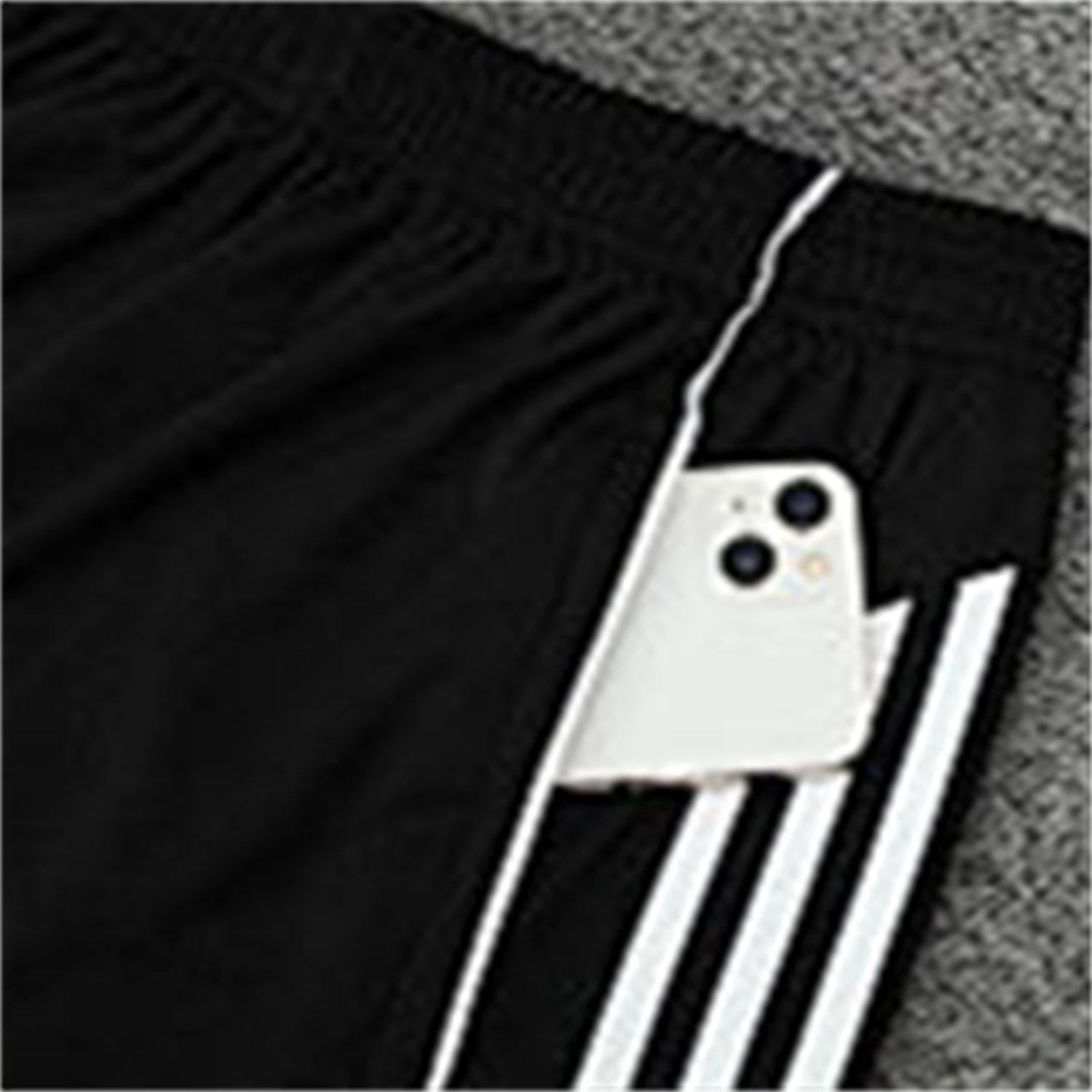 TKH-turbokithub-INT M.A.M 25-26 Short-Sleeve Training Set - Light Grey Stripes Black Top & Black Shorts
