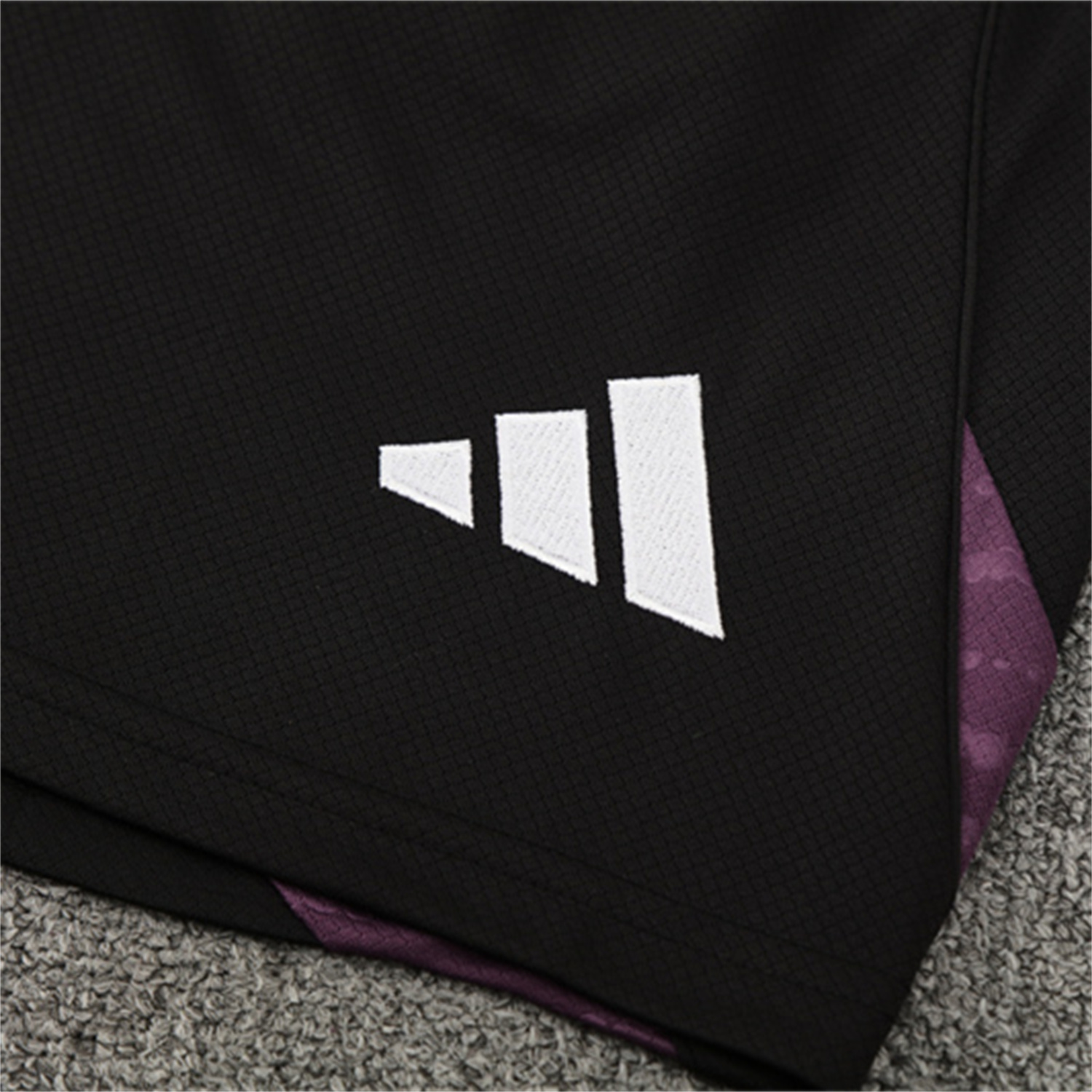 TKH-turbokithub-Manchester United 25-26 Kids Short-Sleeve Training Set - White Purple Top & Black Shorts