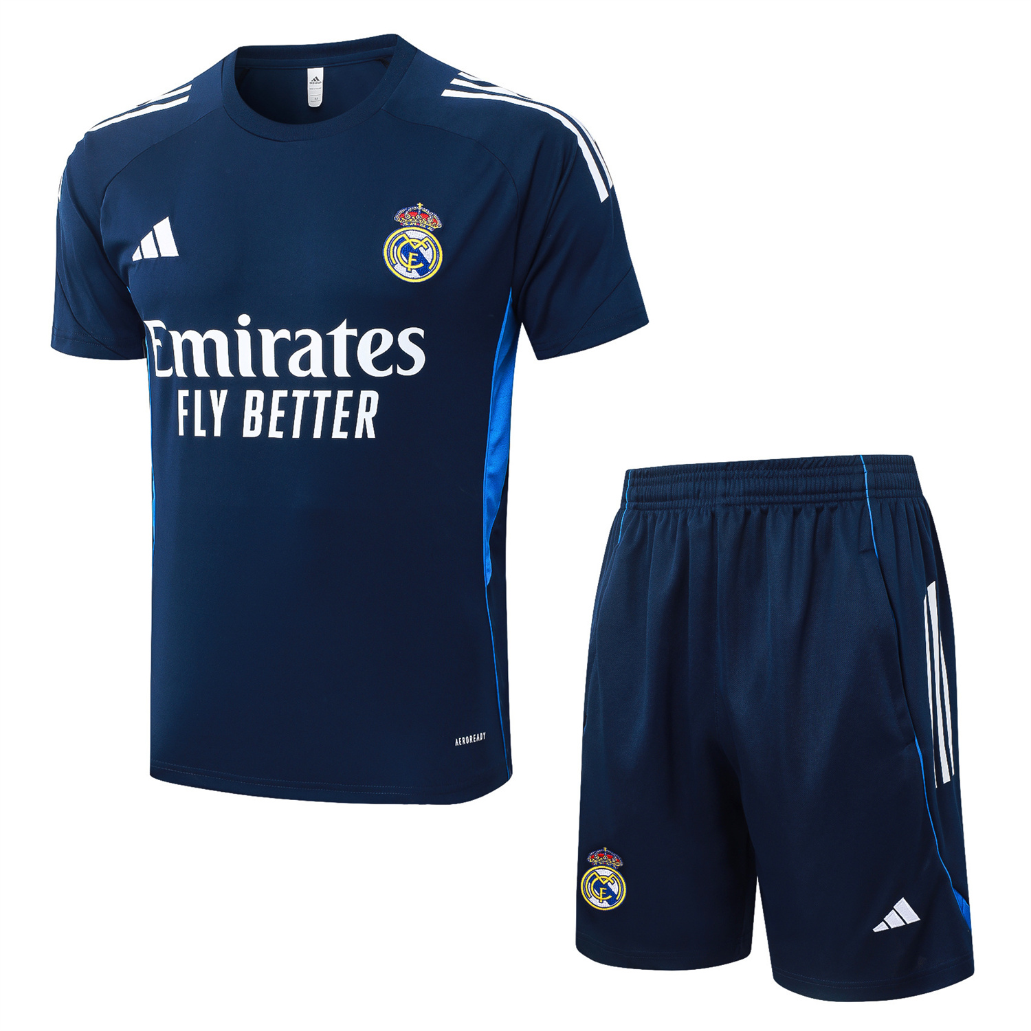 TKH-turbokithub-Real Madrid 25-26 Short-Sleeve Training Set - Royal Blue Vest & Shorts