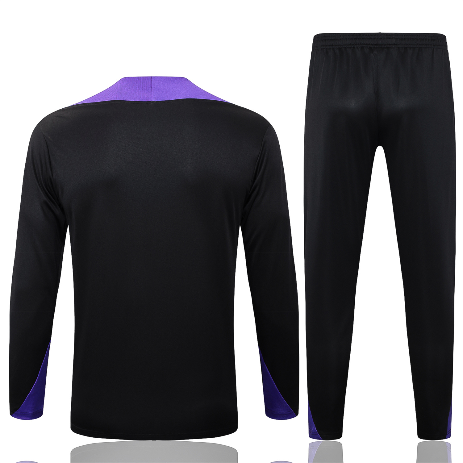 TKH-turbokithub-Barcelona X KB 25-26 Long Sleeve Training Set - Black Top with Purple Badge and Black Pants