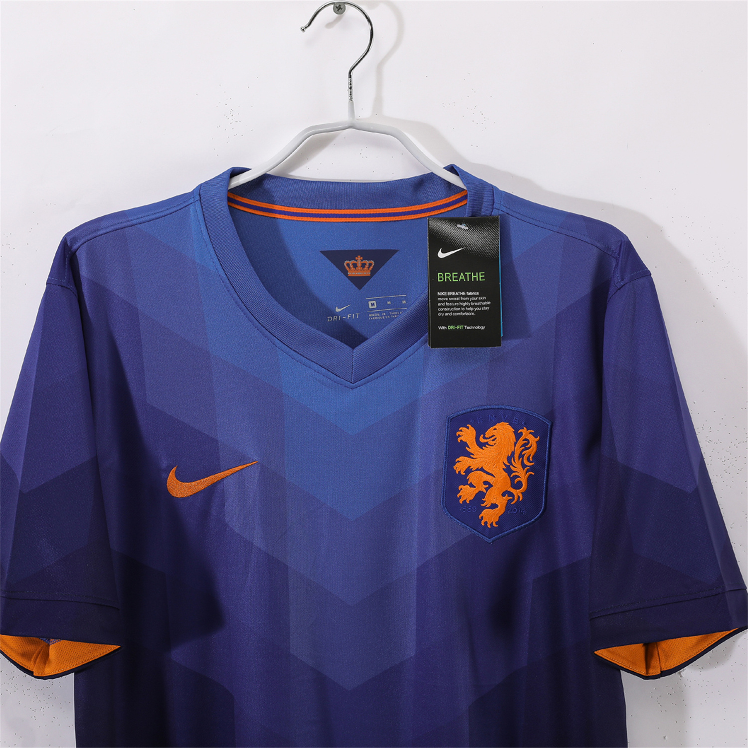 TKH-turbokithub-Retro Netherlands 2014 Away Blue Jersey