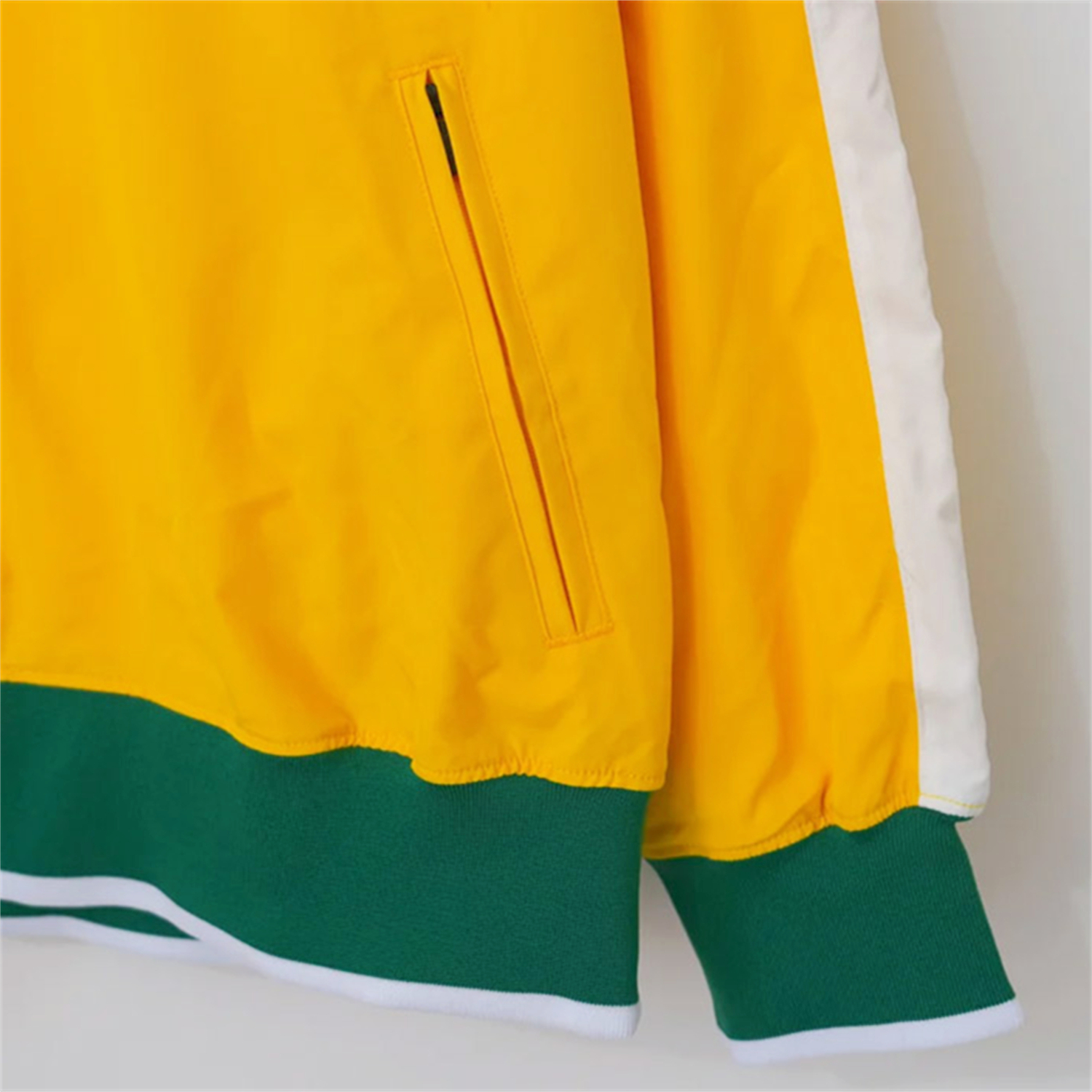 TKH-turbokithub-Retro Brazil 2010-11 Home Windbreaker Jacket - Yellow Green