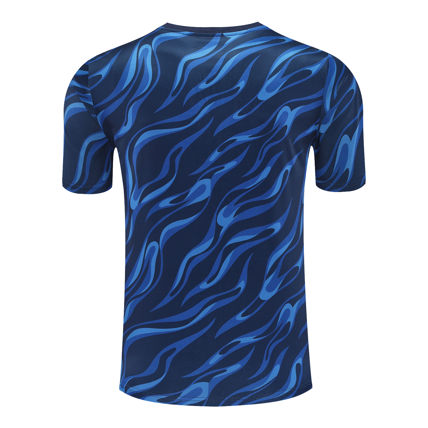 TKH-turbokithub-Real Madrid 25-26 Short-Sleeve Training Set - Blue Water Pattern Top & Deep Blue Shorts