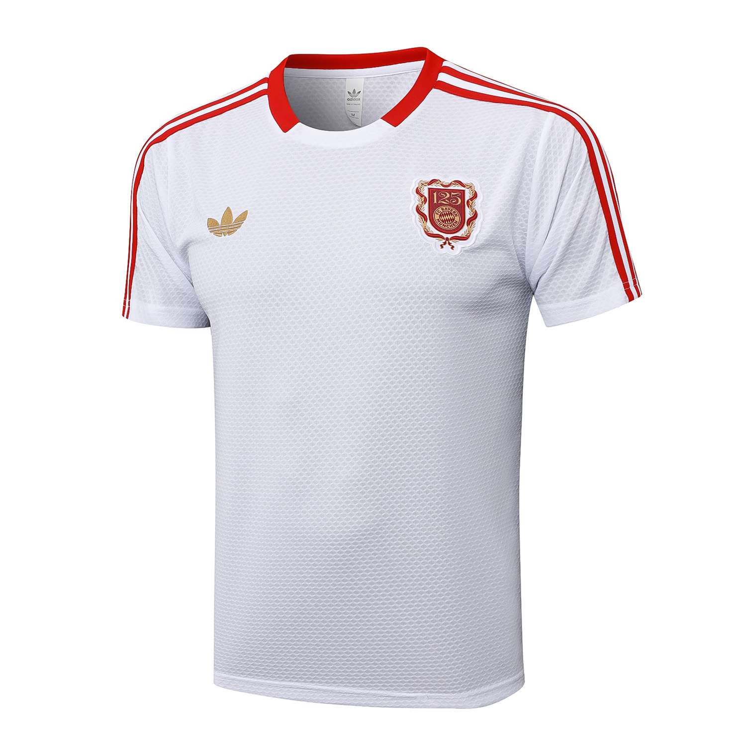 TKH-turbokithub-Bayern Munich 2025 125th Anniversary Short-Sleeve Training Set - White Top and Shorts