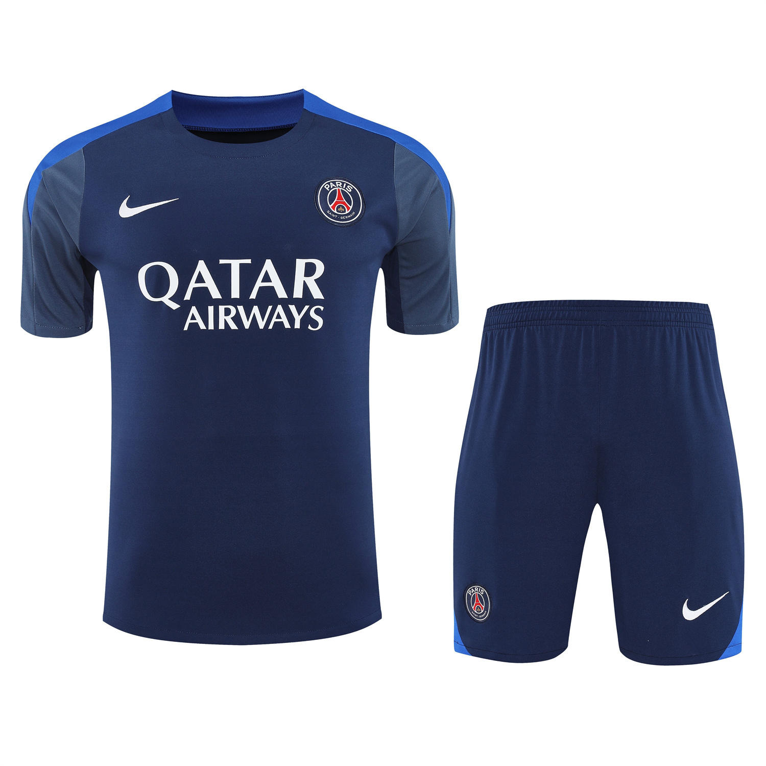TKH-turbokithub-Paris Saint-Germain PSG 25-26 Short-Sleeve Training Set - Royal Blue & Royal Blue Shorts