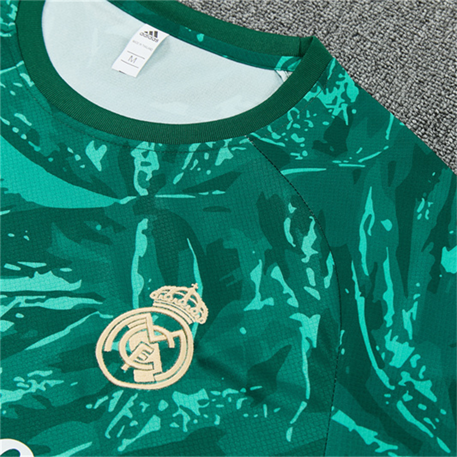 TKH-turbokithub-Real Madrid 26-27 Short-Sleeve Training Set - Green Camouflage Top & Green Shorts