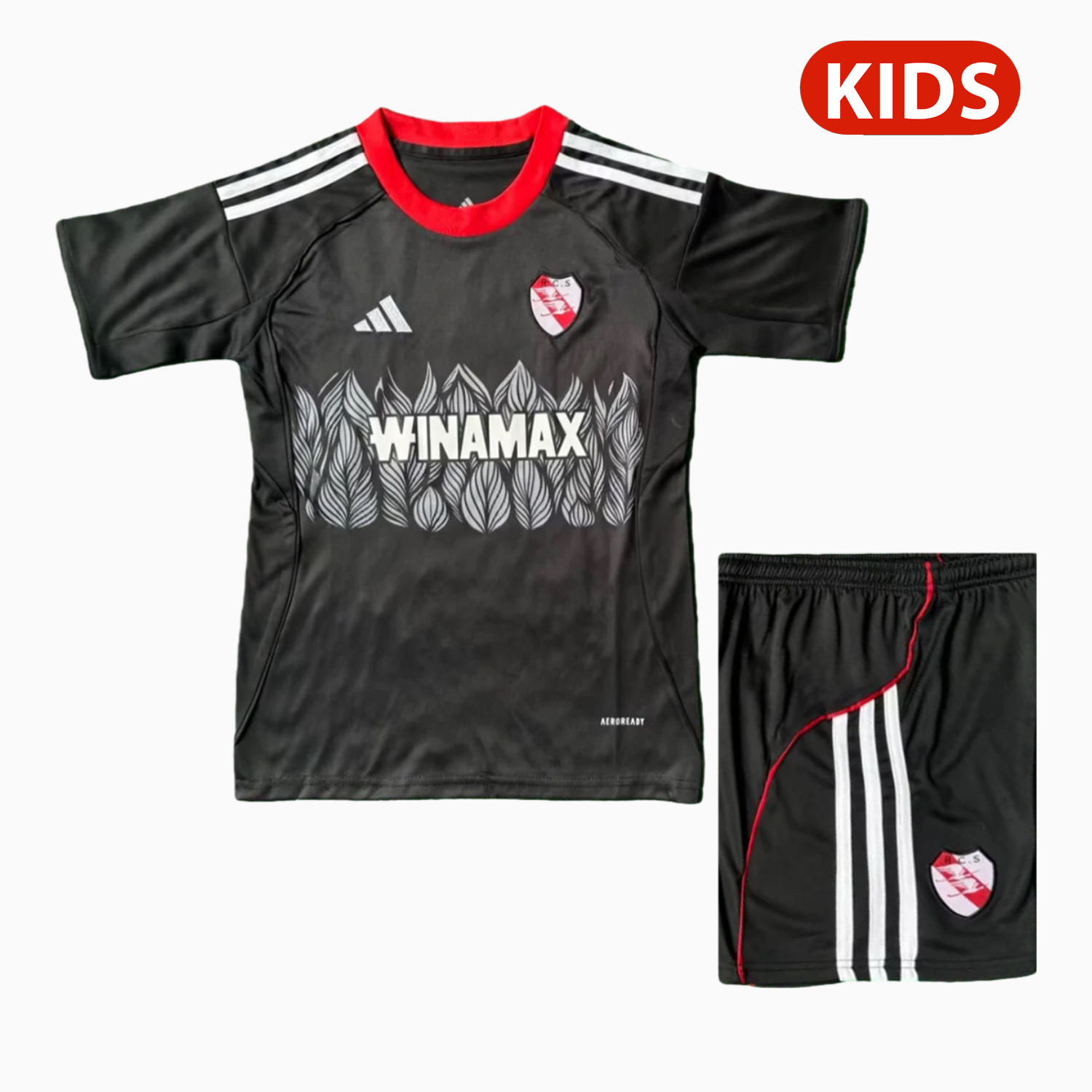 TKH-turbokithub-Strasbourg 25-26 Third Black Kids Kit