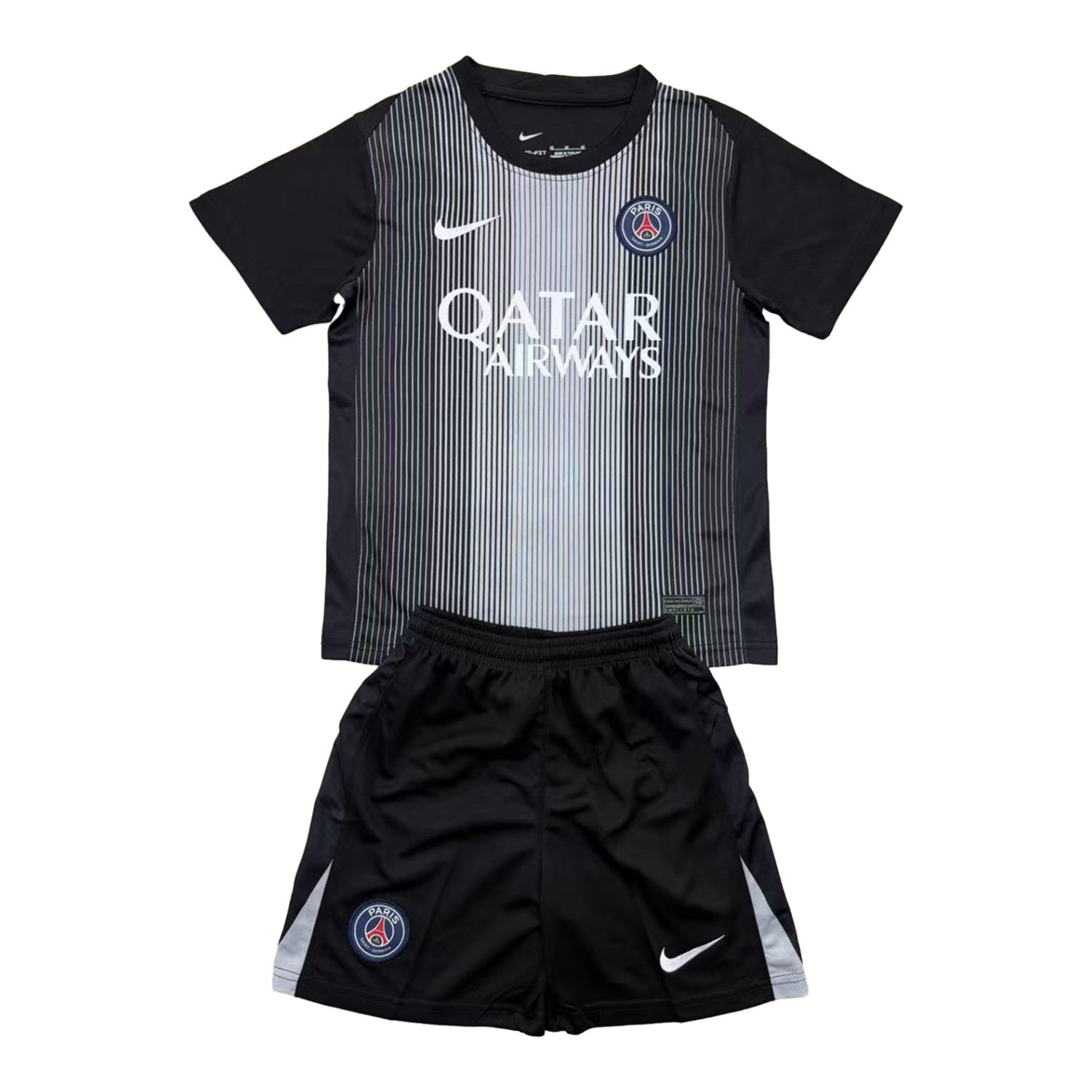 TKH-turbokithub-Paris Saint-Germain PSG 25-26 Black Goalkeeper Men's Adult Jersey Set - Fans Version
