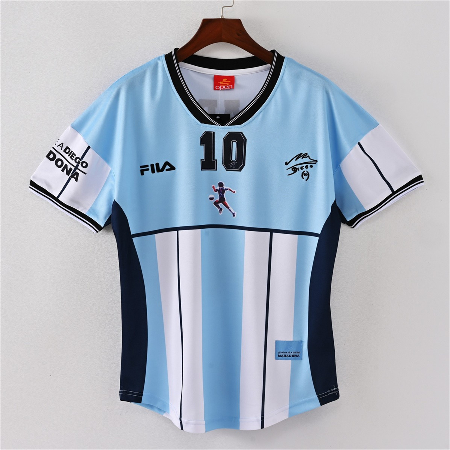 TKH-turbokithub-Retro Argentina 2001 Maradona Retirement Commemorative Edition Jersey with Maradona #10