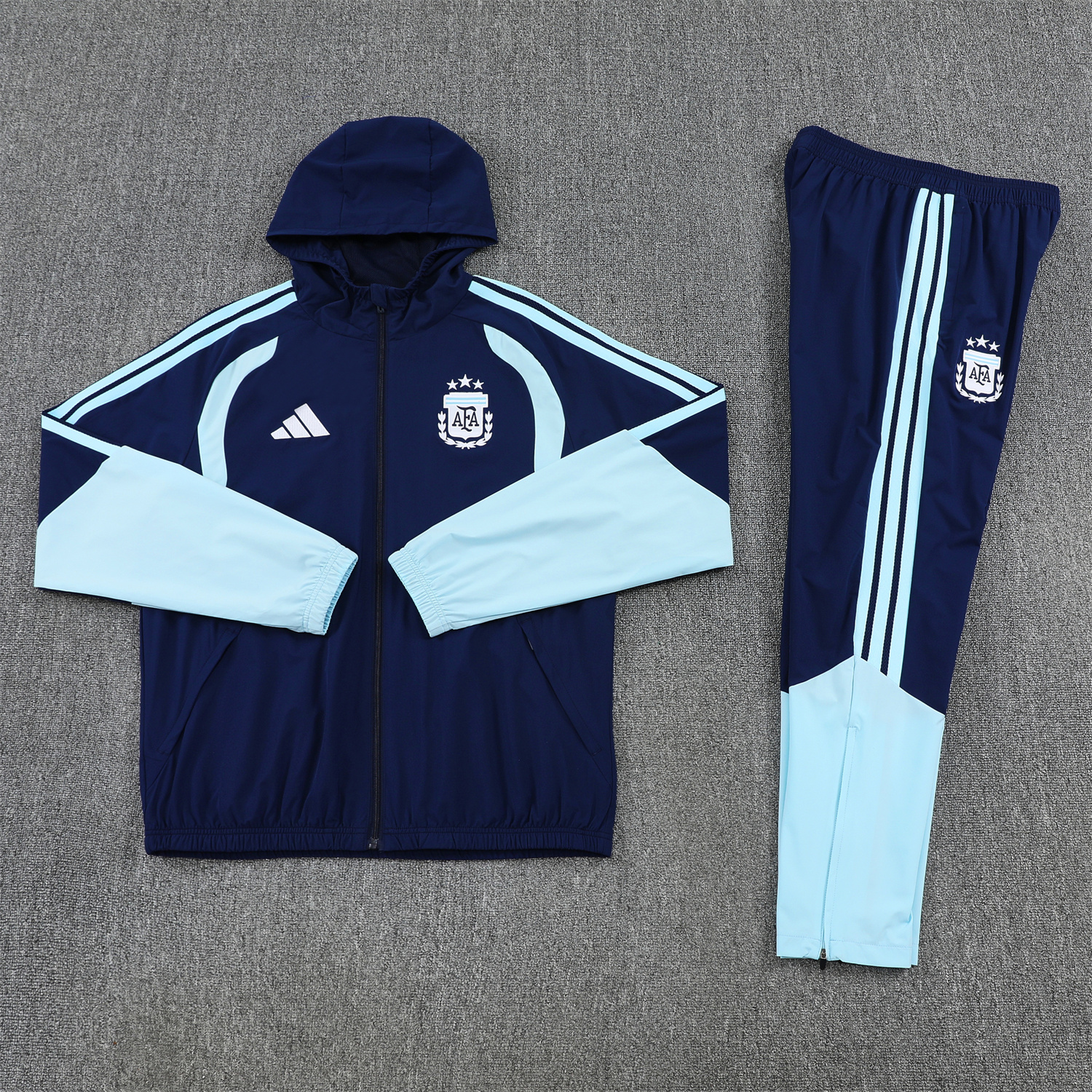 TKH-turbokithub-Argentina 2026 Hooded Windbreaker Training Set - Dark Blue Top & Pants