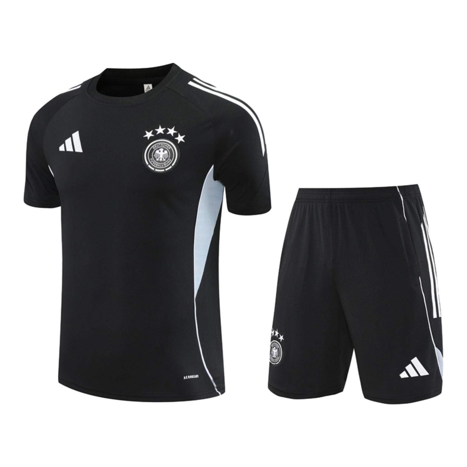 TKH-turbokithub-Germany 25-26 Short-Sleeve Training Set - Black Short Sleeve & Black Shorts