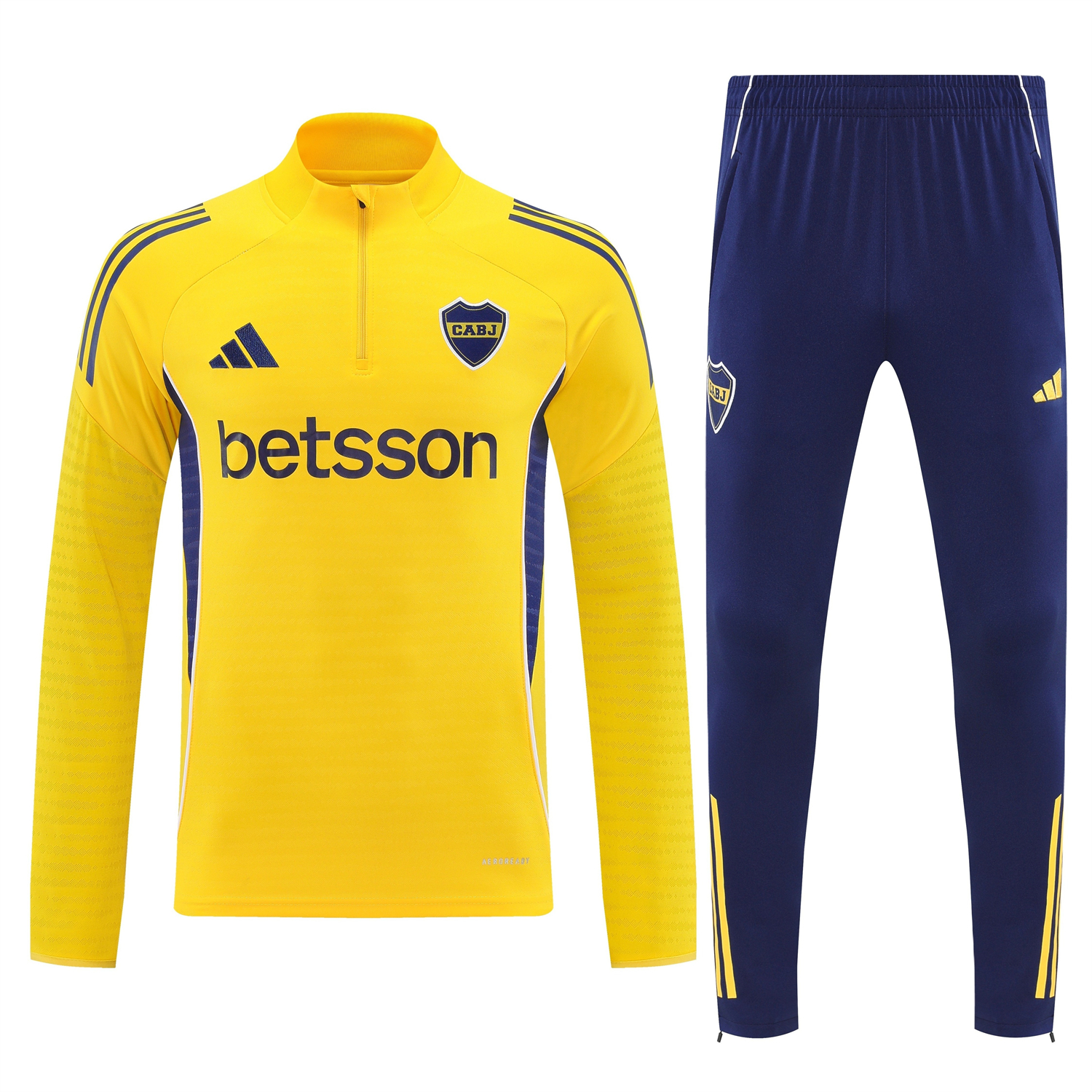 TKH-turbokithub-Boca Juniors 25-26 Long Sleeves Training Set - Yellow Top & Royal Blue Pants
