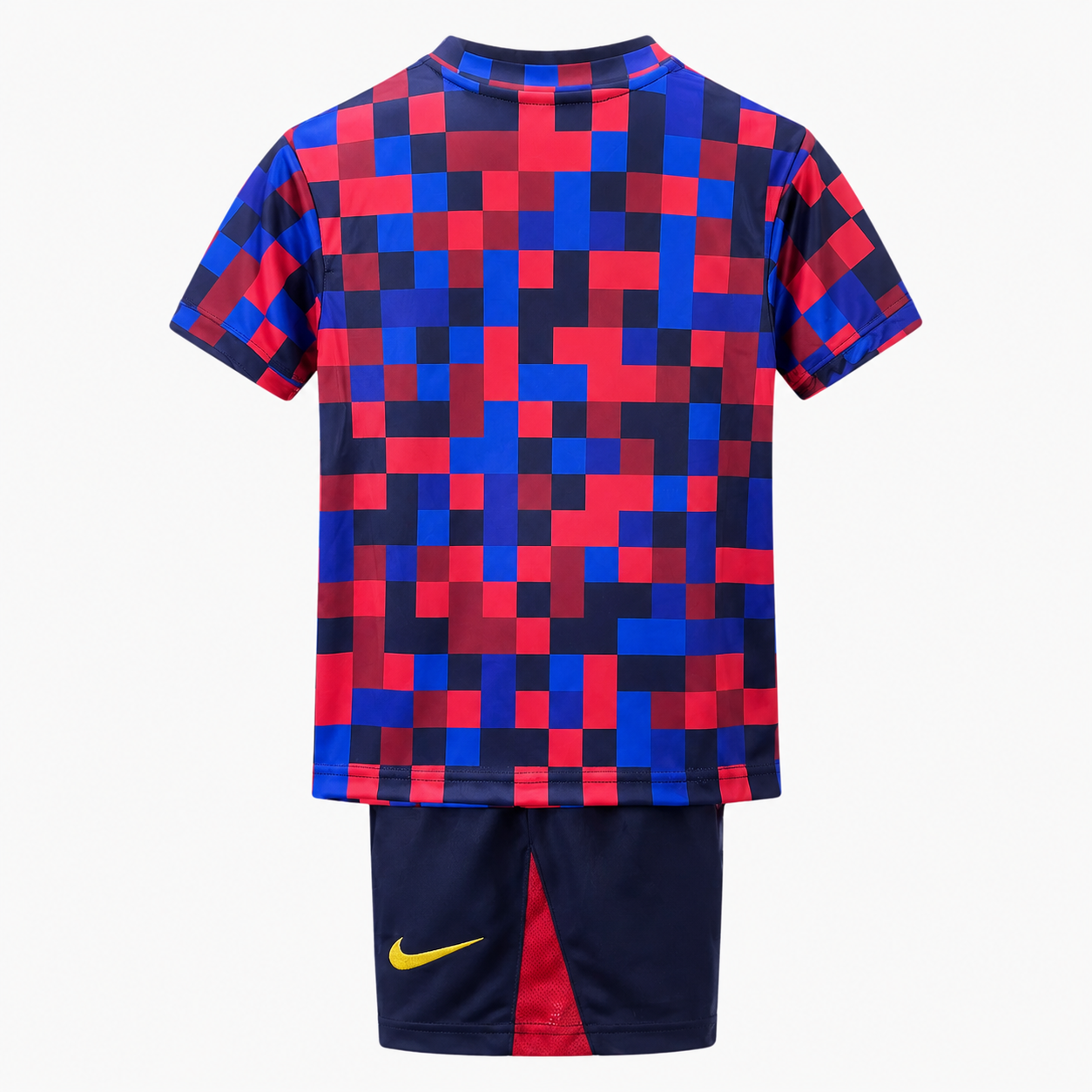 TKH-turbokithub-Barcelona 26-27 Red Blue Lattice Pre-Match Kids Kit