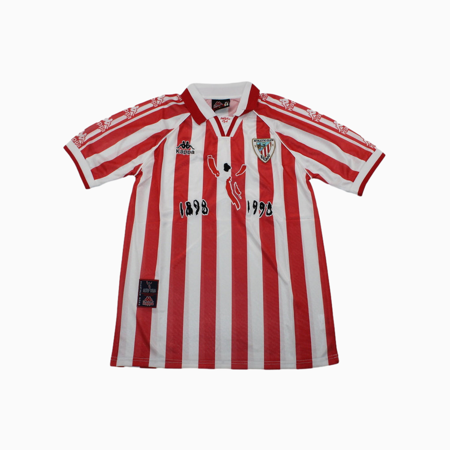 TKH-turbokithub-Retro Athletic Bilbao 1997-98 100th Anniversary Home Stadium Jersey