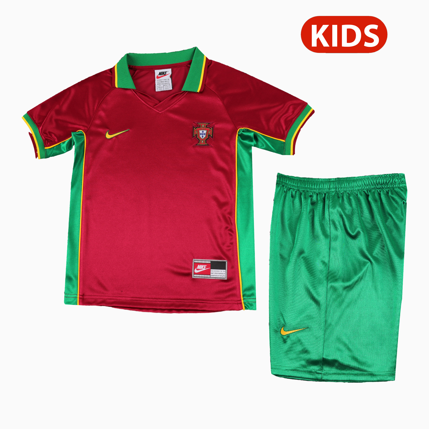 TKH-turbokithub-Retro Portugal 1998 Home Kids Kit