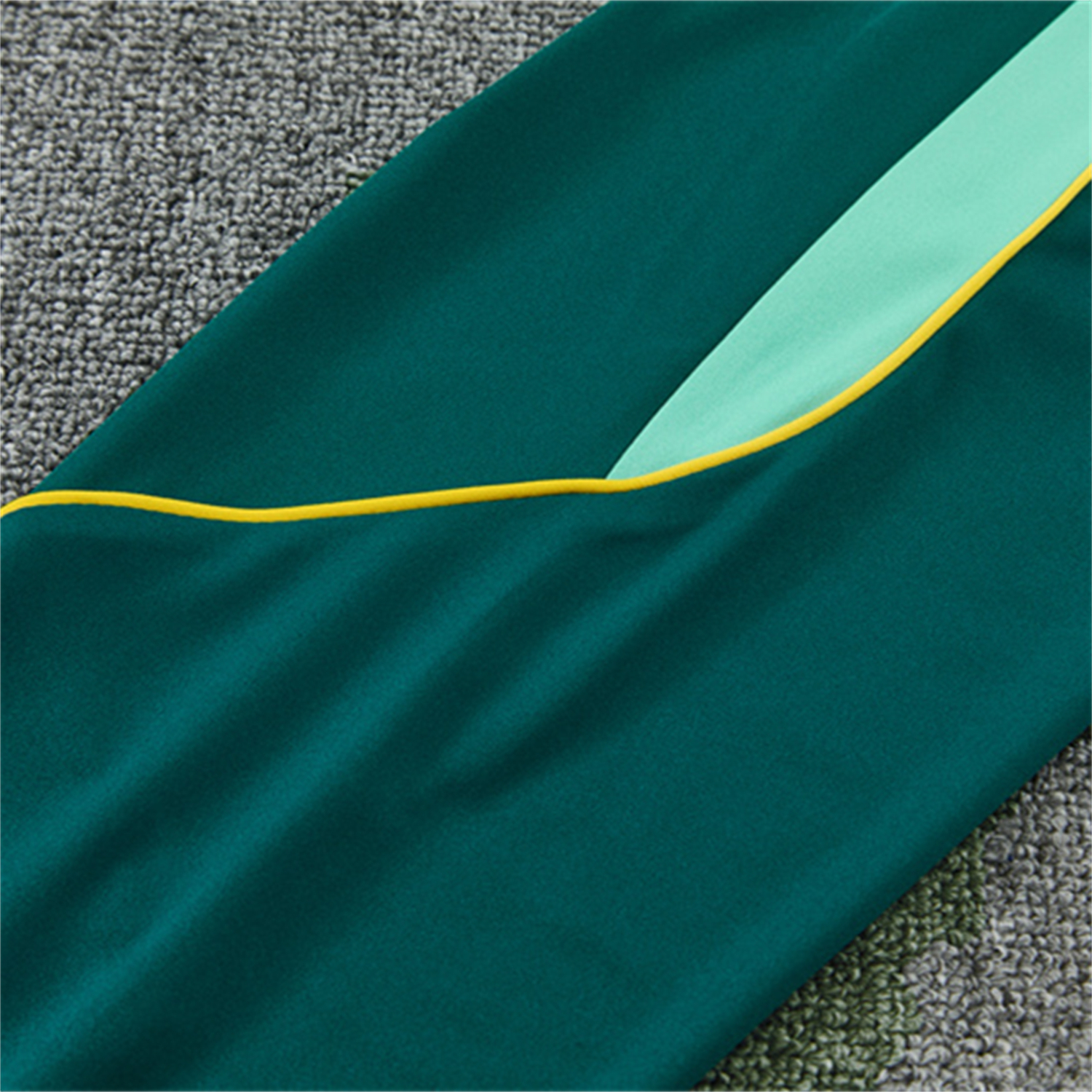 TKH-turbokithub-Brazil 2026 Kids Long Sleeve Training Set - Sky Blue Top & Dark Green Pants