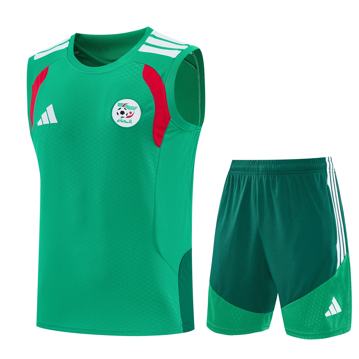 TKH-turbokithub-Algeria 2026 Vest Training Set - Green Vest and Shorts