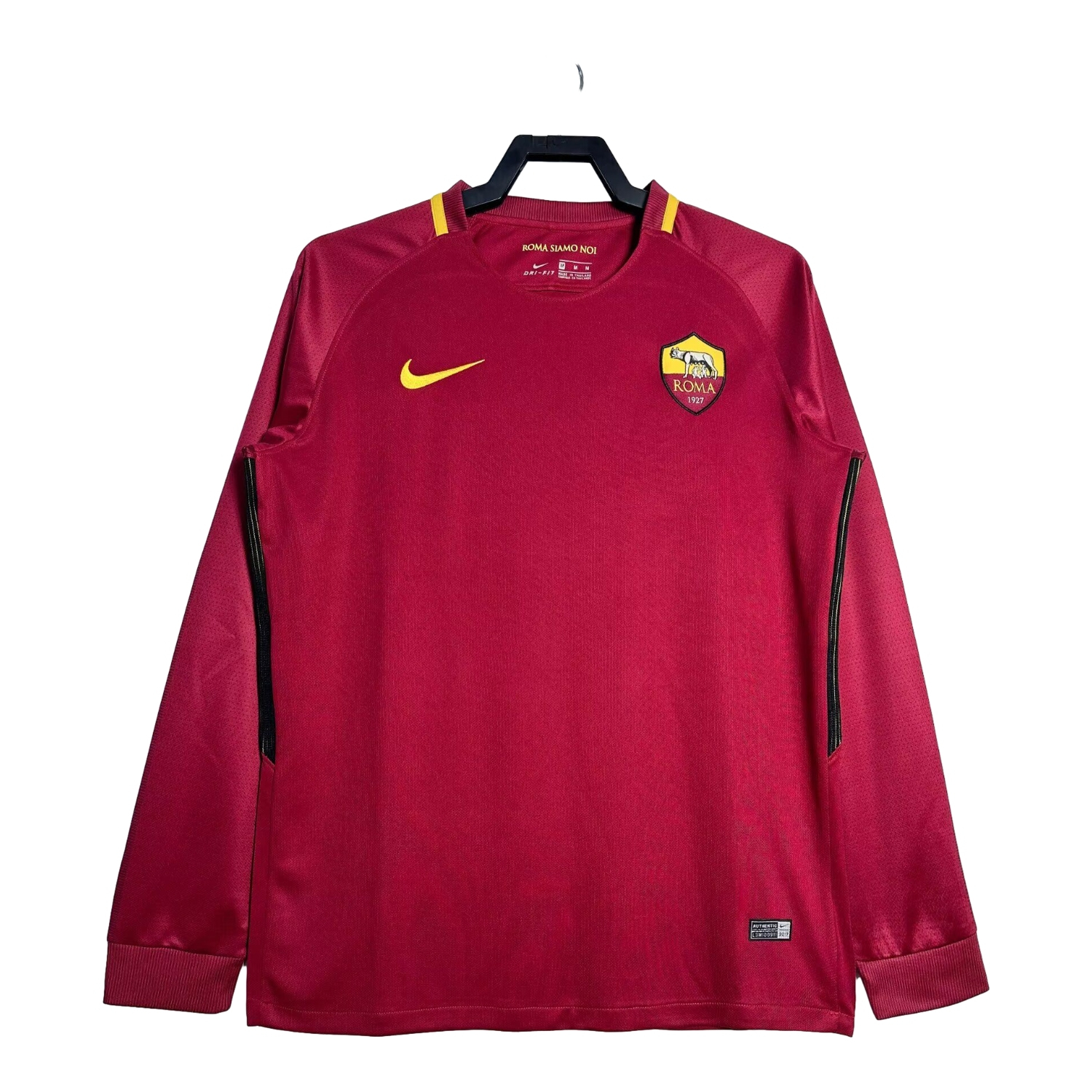 TKH-turbokithub-Retro Roma 2017-18 Home Long Sleeves Jersey