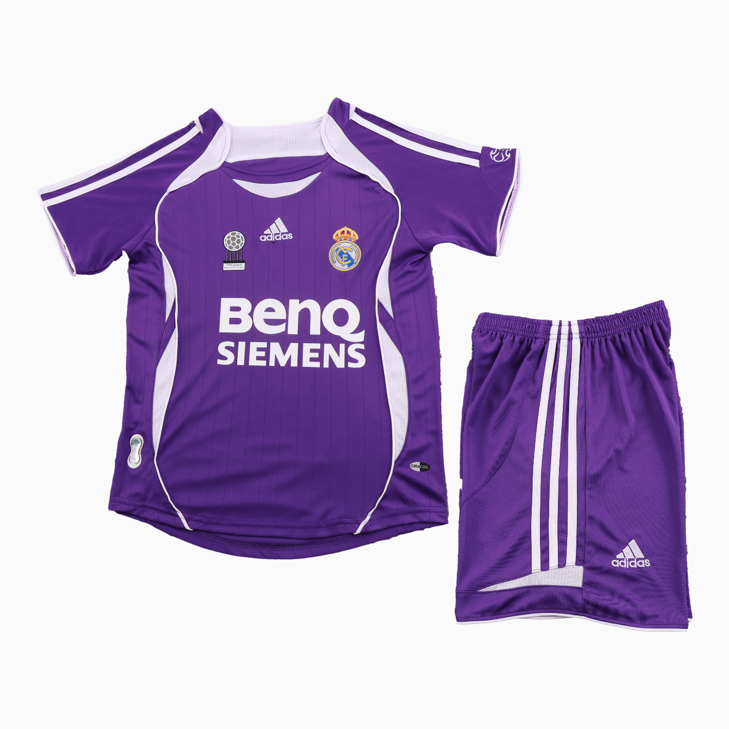 TKH-turbokithub-Retro Real Madrid 2006-07 Away Purple Kids Kit