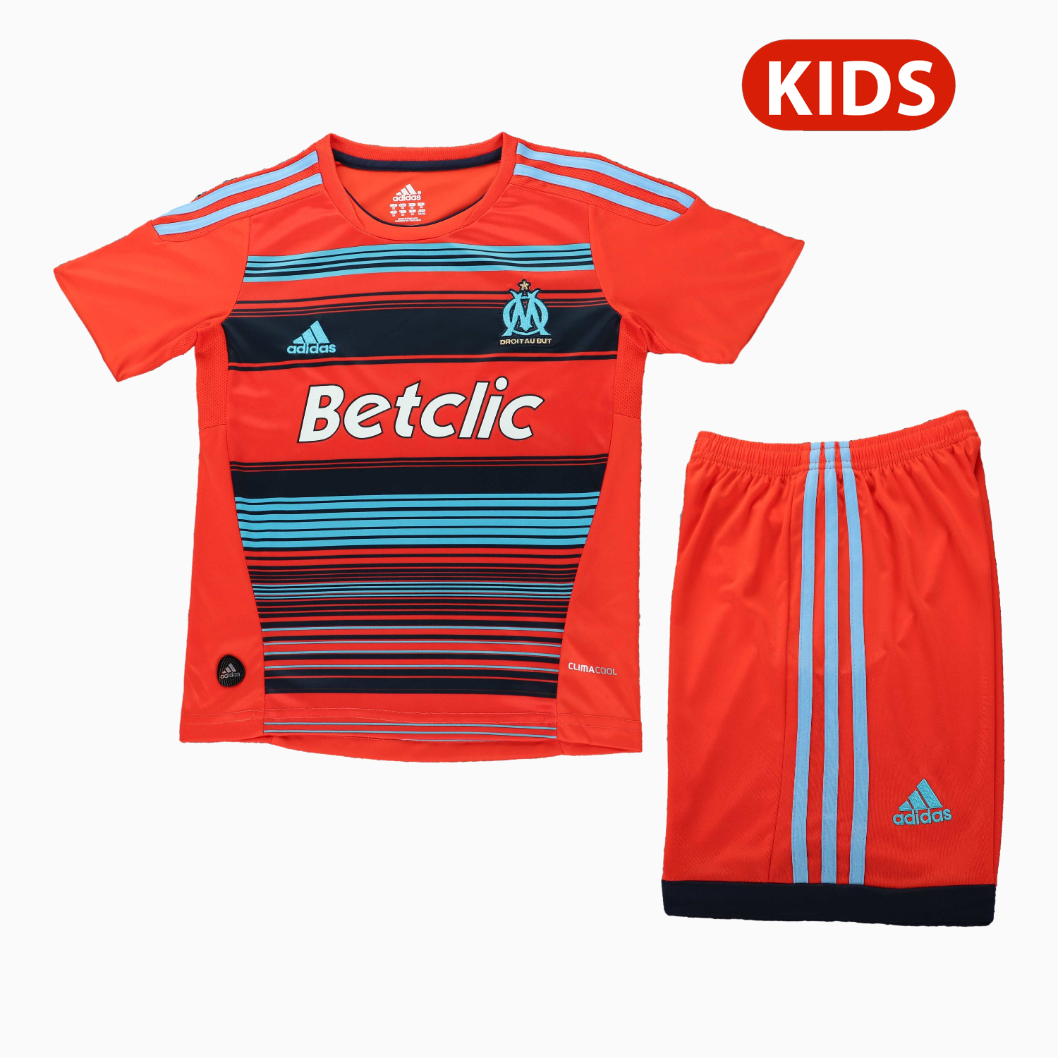TKH-turbokithub-Retro Marseille 2011-12 Home Kids Kit