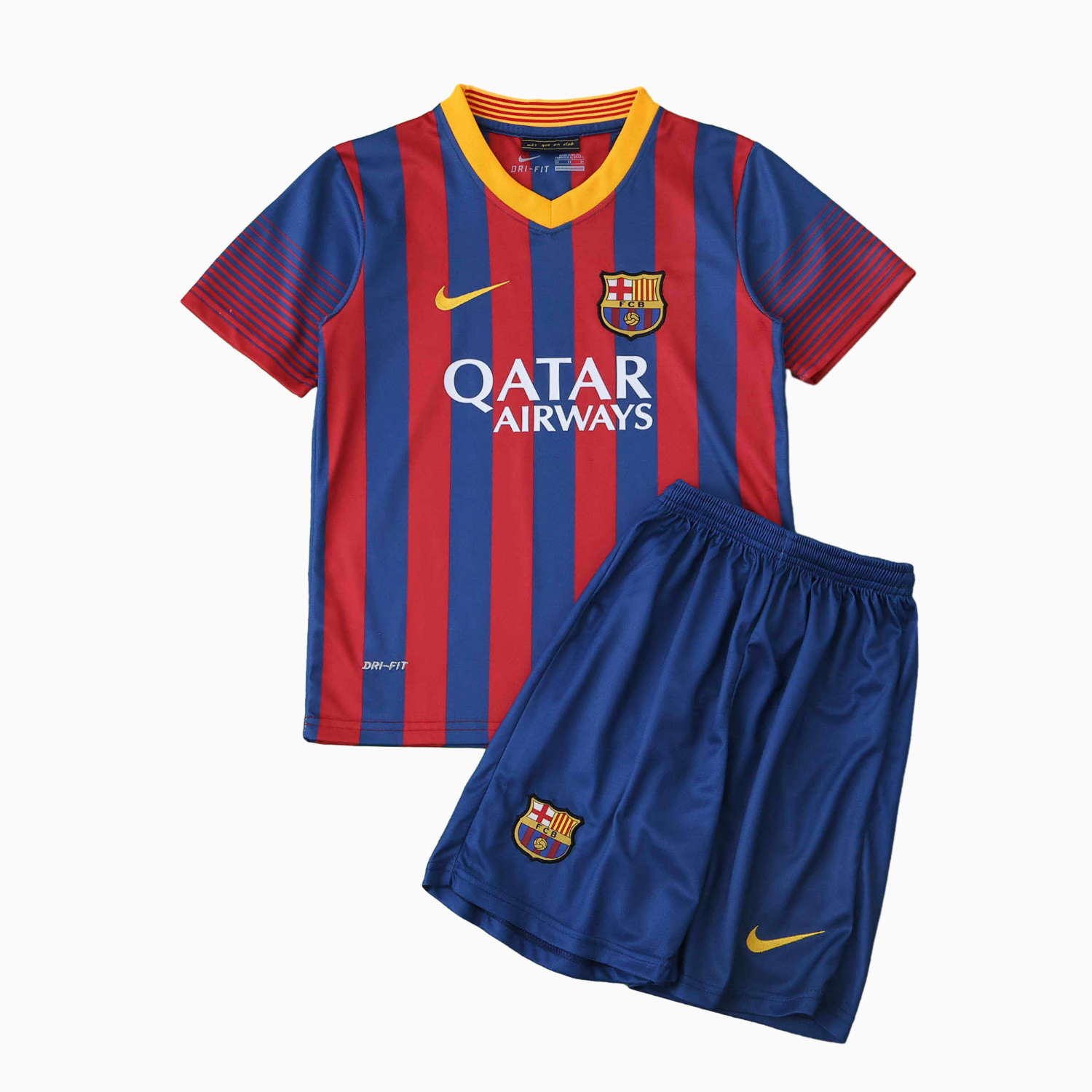 TKH-turbokithub-Retro Barcelona 2013-14 Home Stadium Kids Kit