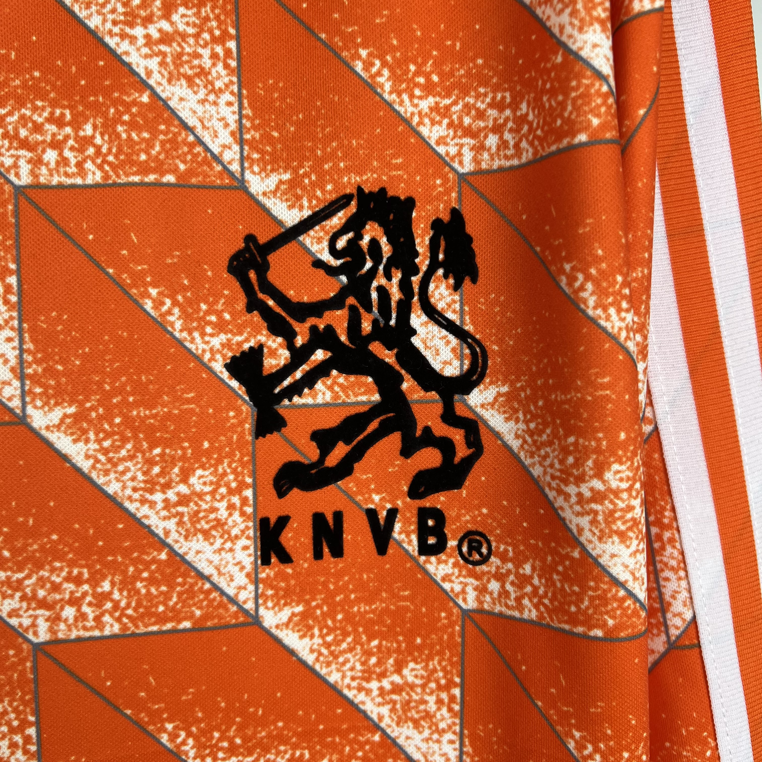 TKH-turbokithub-Retro Netherlands1988 Home Stadium Long Sleeve Jersey