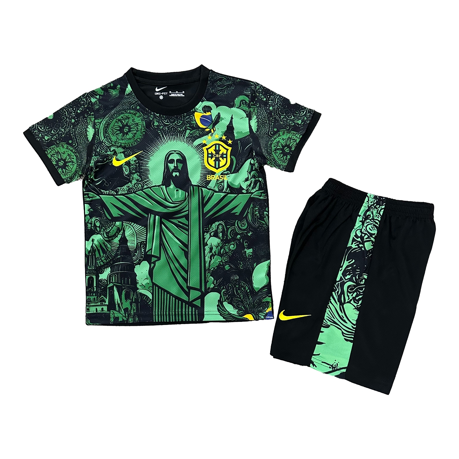 TKH-turbokithub-Brazil 25-26 Christ the Redeemer Statue Kids Kit - Green